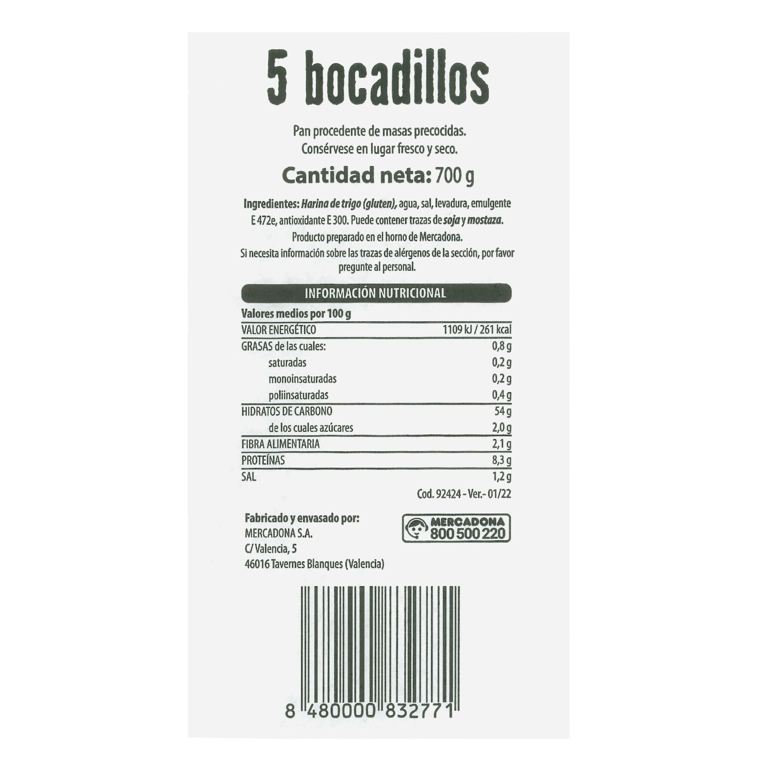 Etiqueta 5 Bocadillos