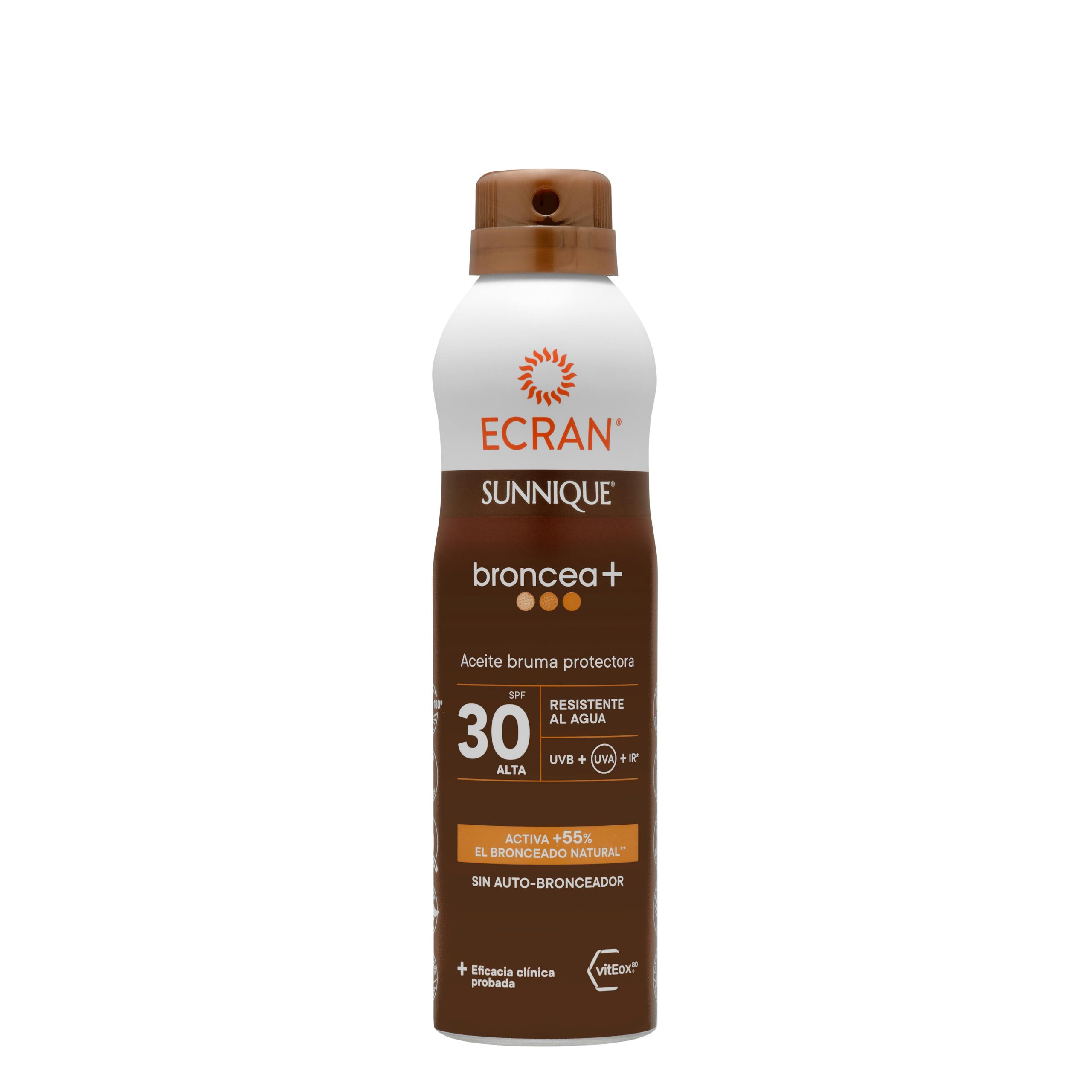 Aceite bruma protectora Sunnique Ecran FPS 30 resistente al agua Mercadona