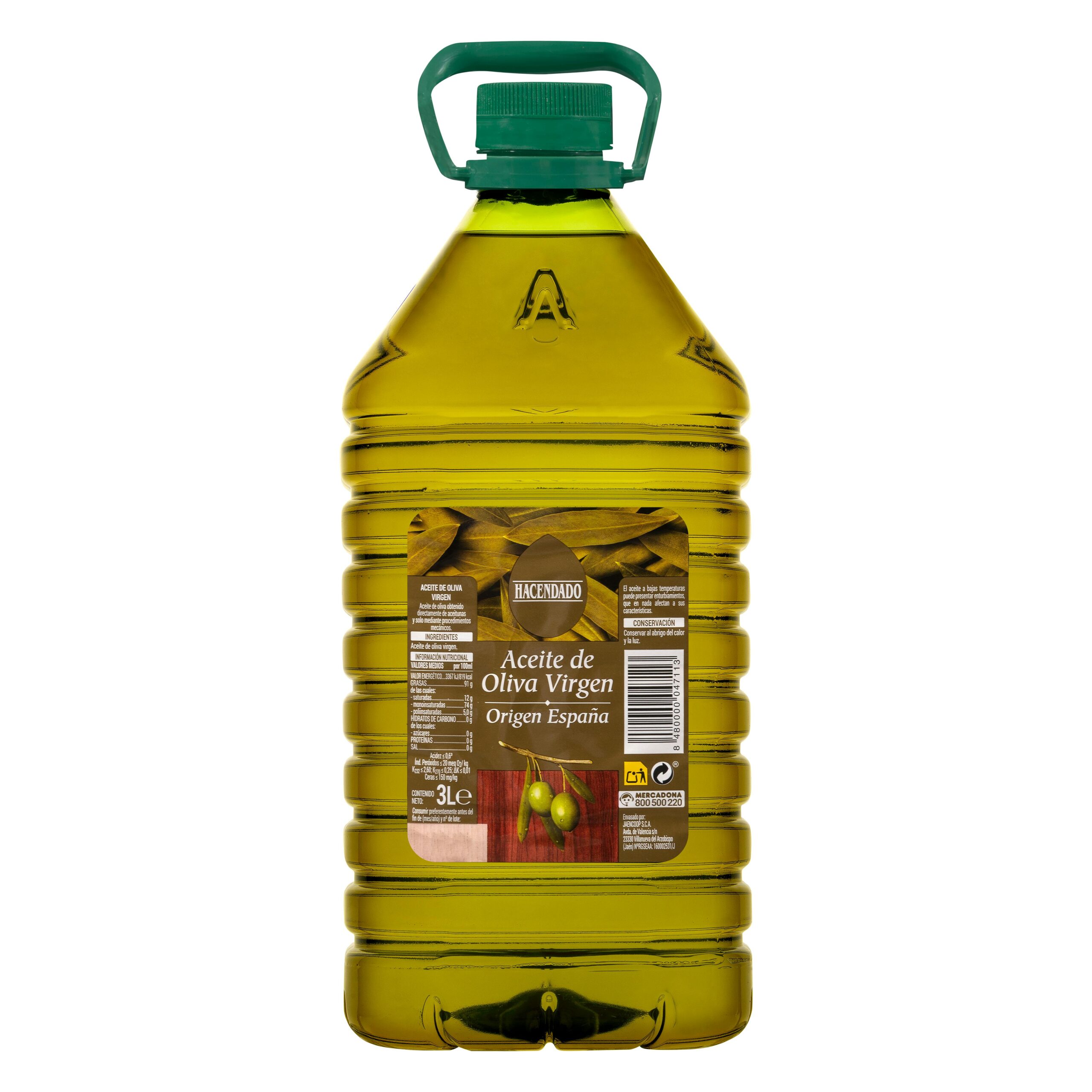 Aceite de oliva virgen Hacendado Mercadona