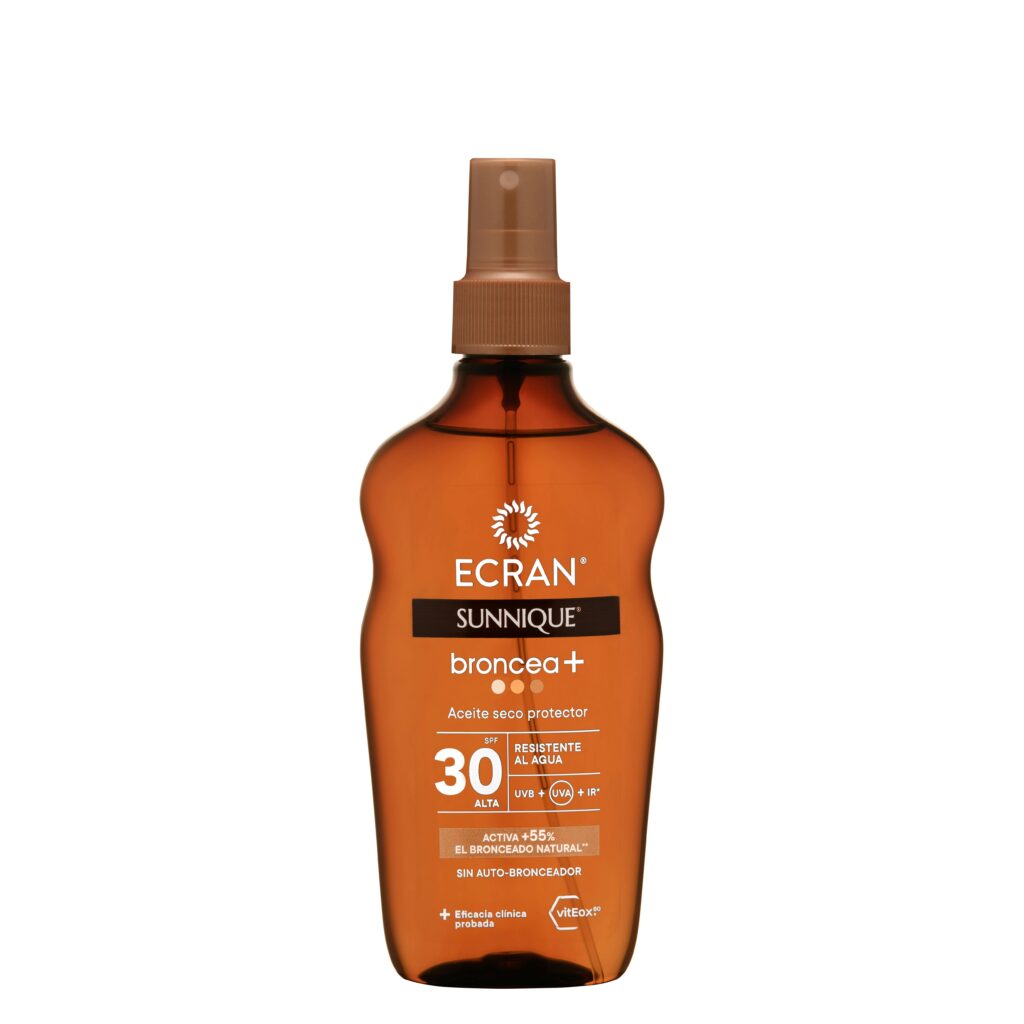 Aceite solar seco protector FPS 30 Ecran resistente al agua