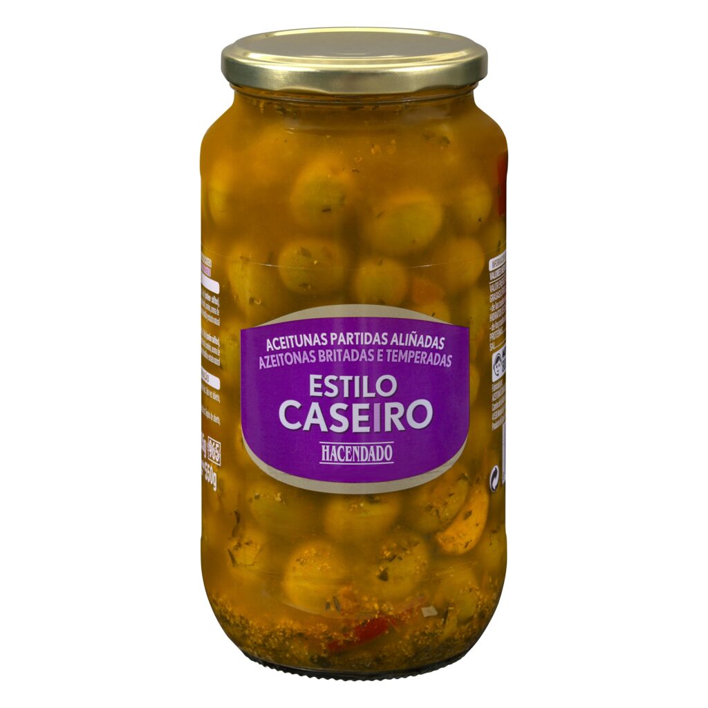 Aceitunas estilo caseras Hacendado aliñadas