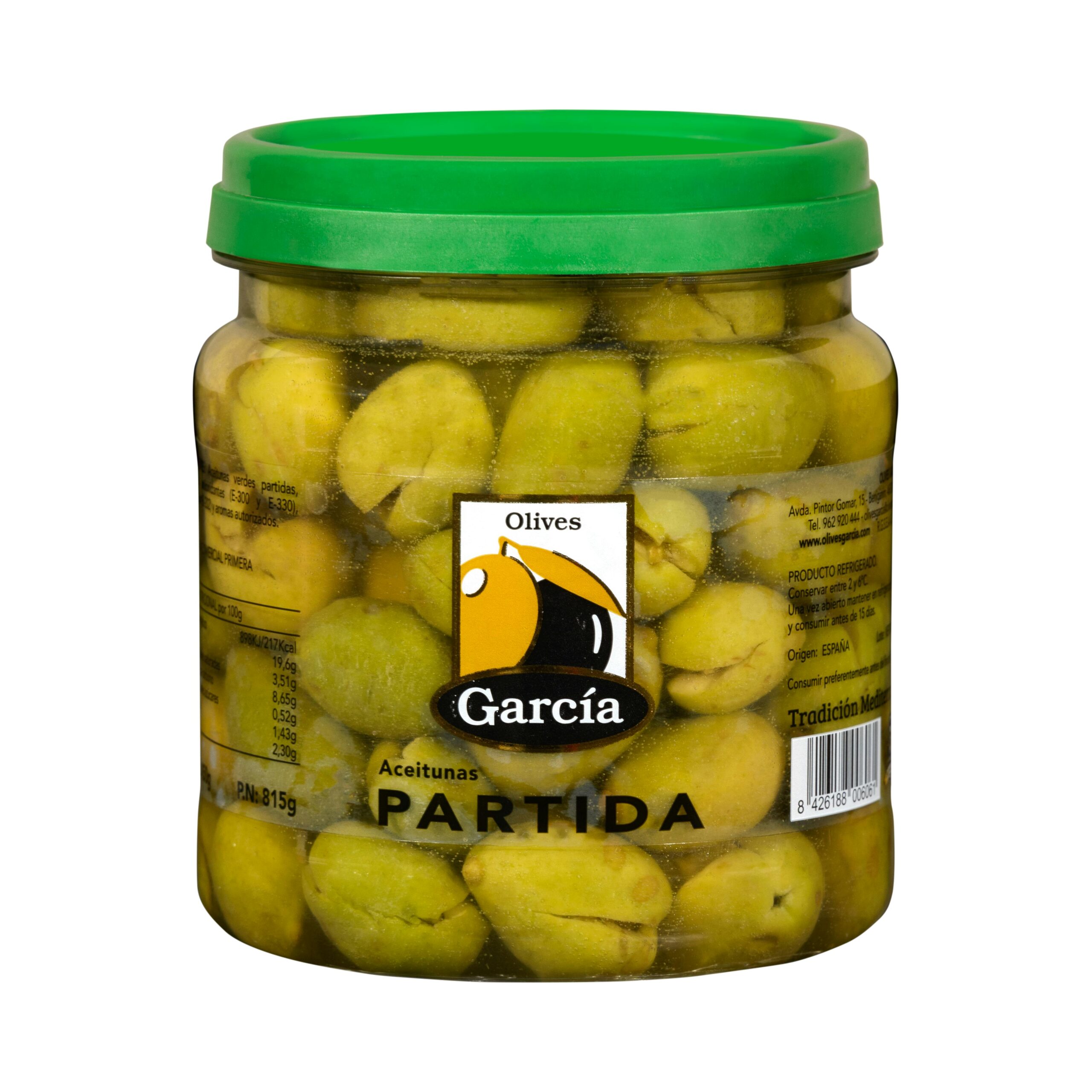 Aceitunas Olives Garcia partida con hueso Aceitunas Olives Garcia partida con hueso