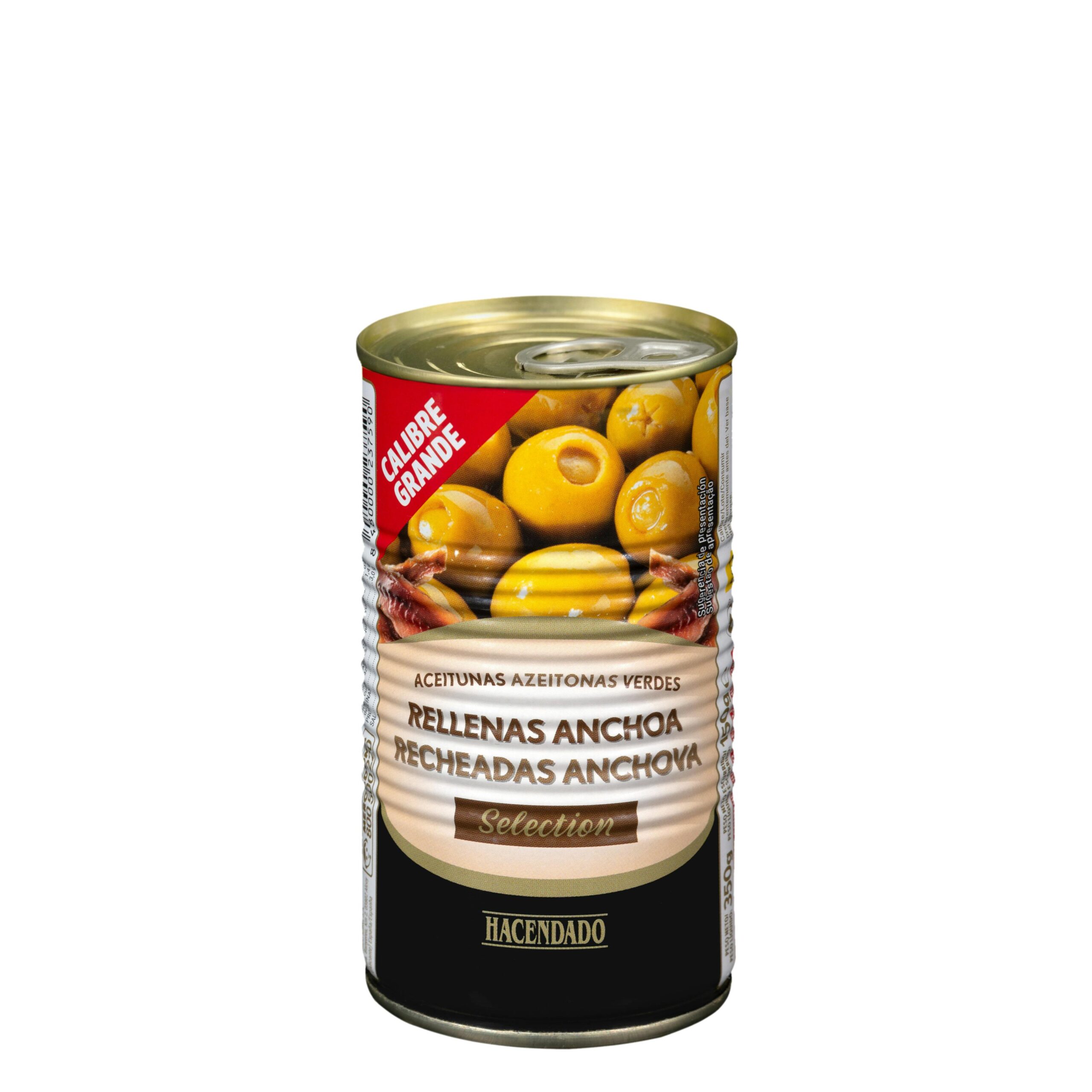 Aceitunas rellenas de anchoa Hacendado selección Aceitunas rellenas de anchoa Hacendado selección