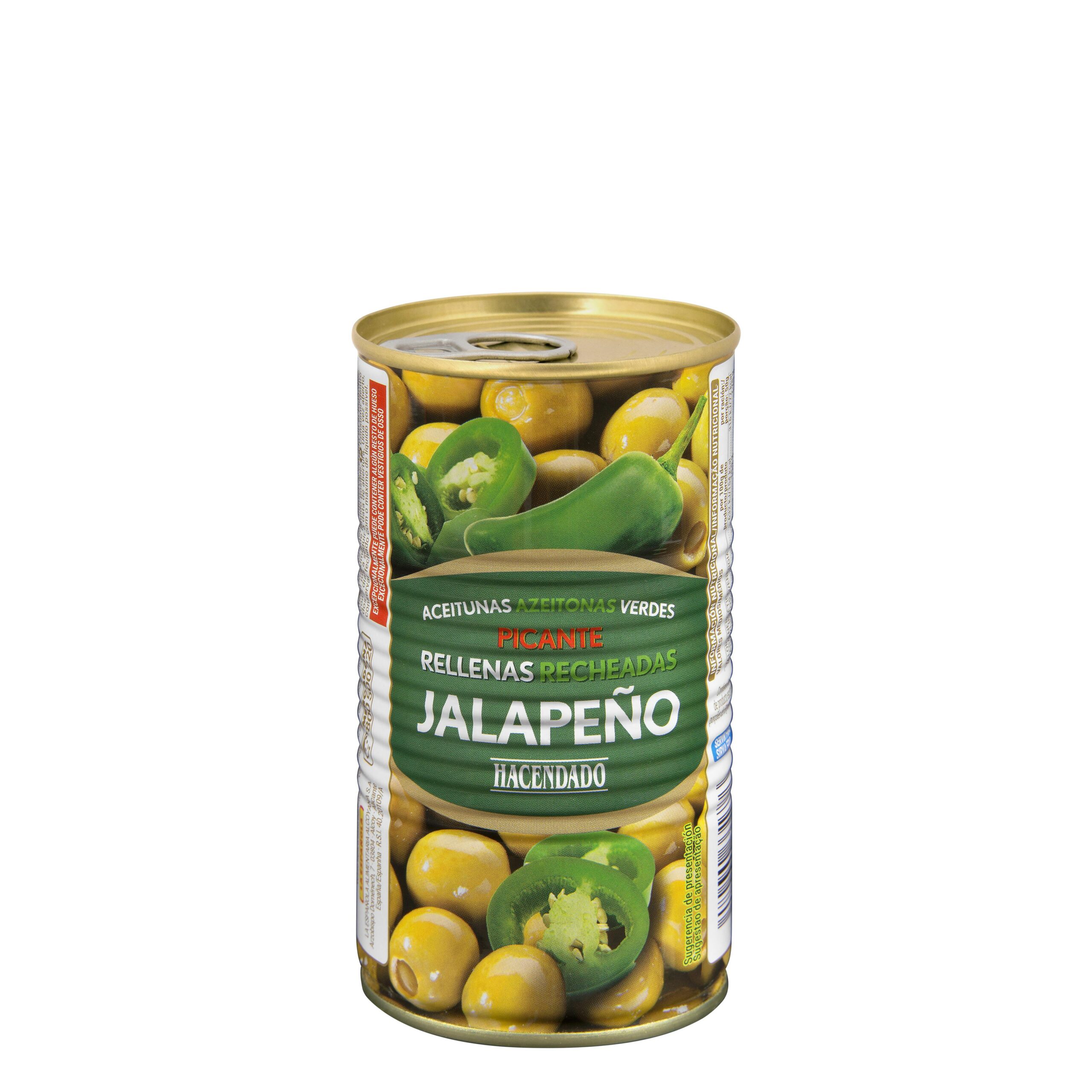 Aceitunas rellenas de jalapeño Hacendado Aceitunas rellenas de jalapeño Hacendado