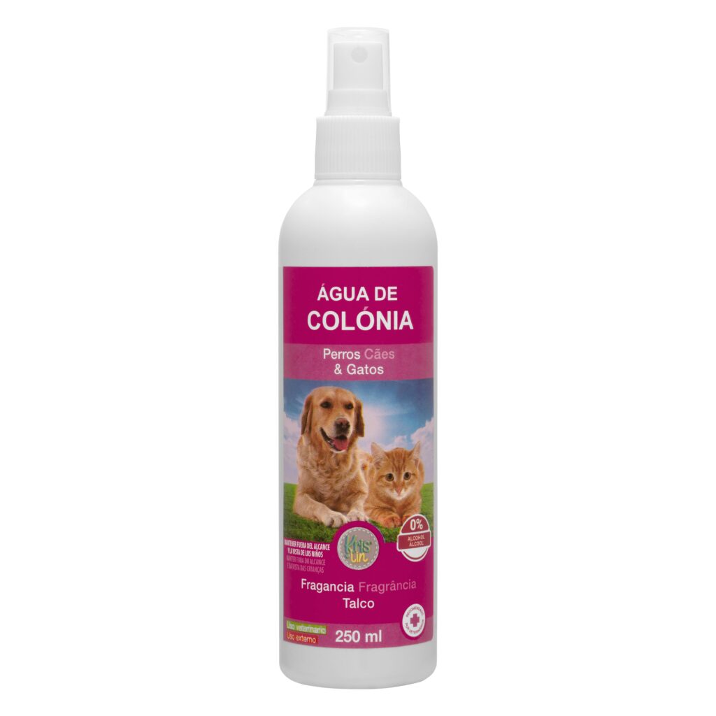 Agua de colonia para perros y gatos Krislin fragancia talco