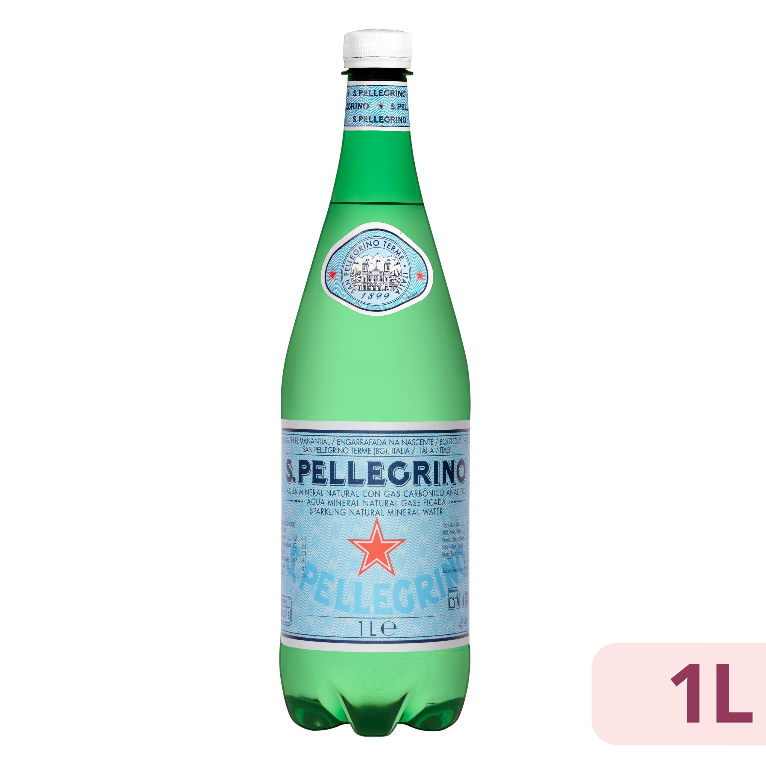Agua mineral con gas grande San Pellegrino Agua mineral con gas grande San Pellegrino