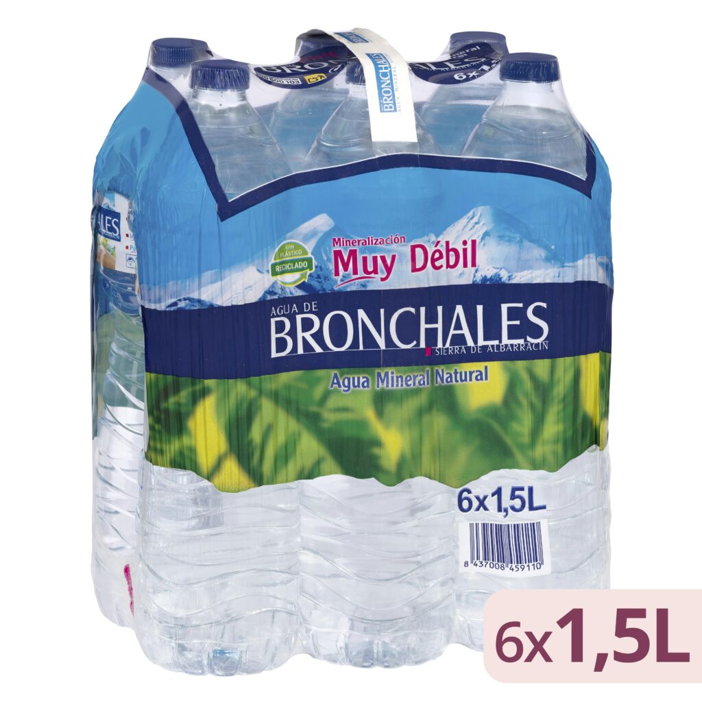 Agua mineral grande Bronchales mineralización muy débil
