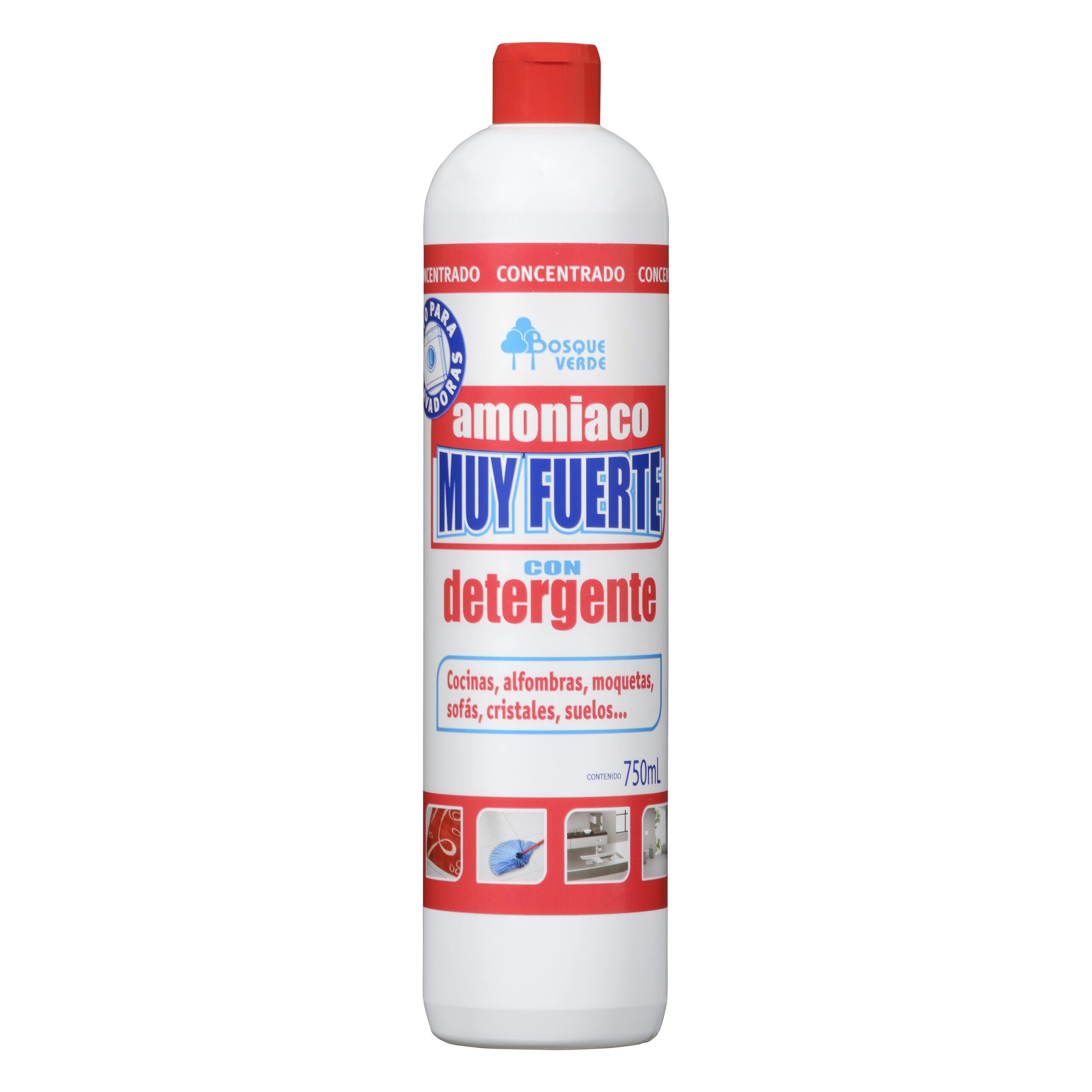 Amoníaco muy fuerte Bosque Verde con detergente Amoníaco muy fuerte Bosque Verde con detergente