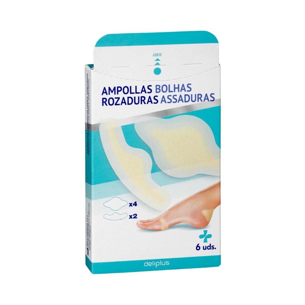 Apósitos hidrocoloides adhesivos para ampollas y rozaduras Deliplus surtidos