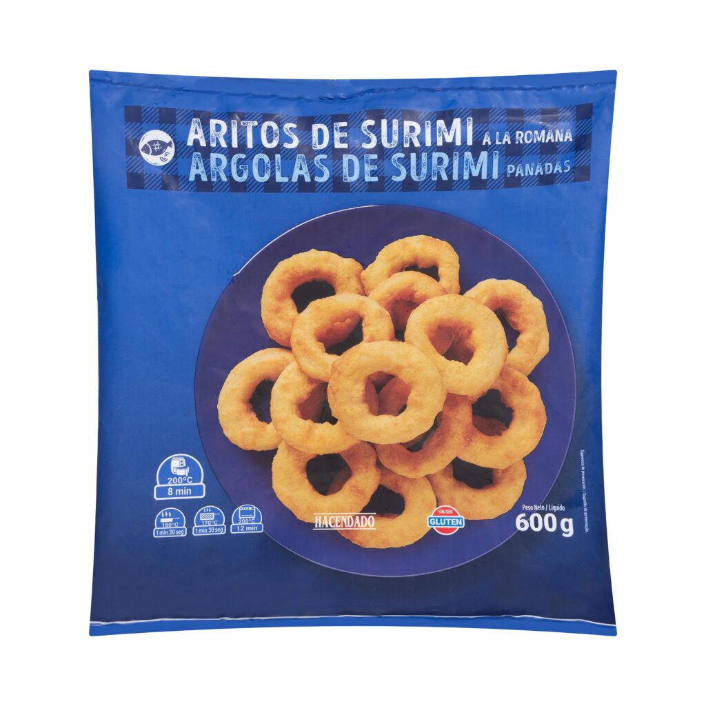 Aritos de surimi a la romana Hacendado ultracongelados