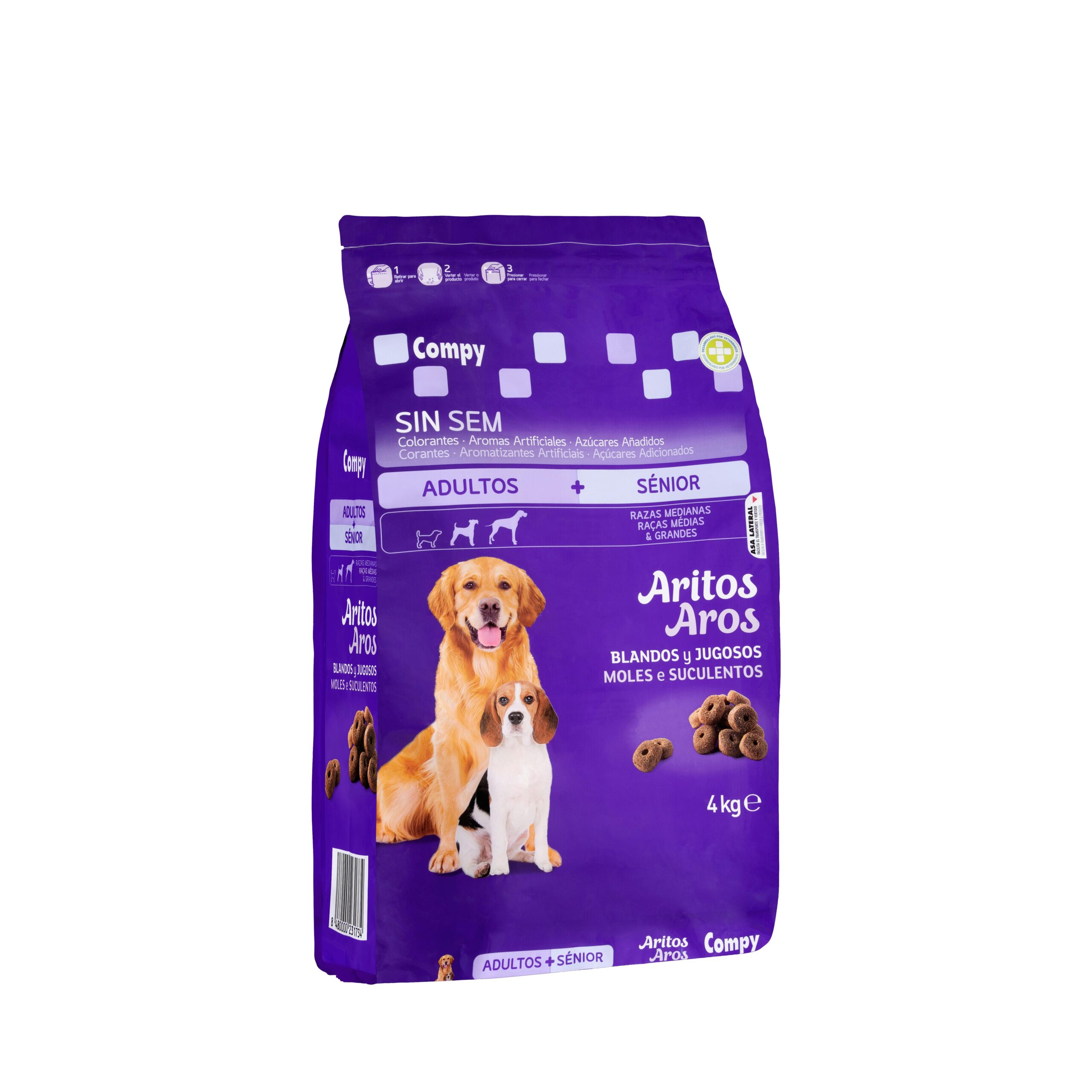 Aritos perro adulto y sénior Compy razas medianas y grandes Aritos perro adulto y sénior Compy razas medianas y grandes