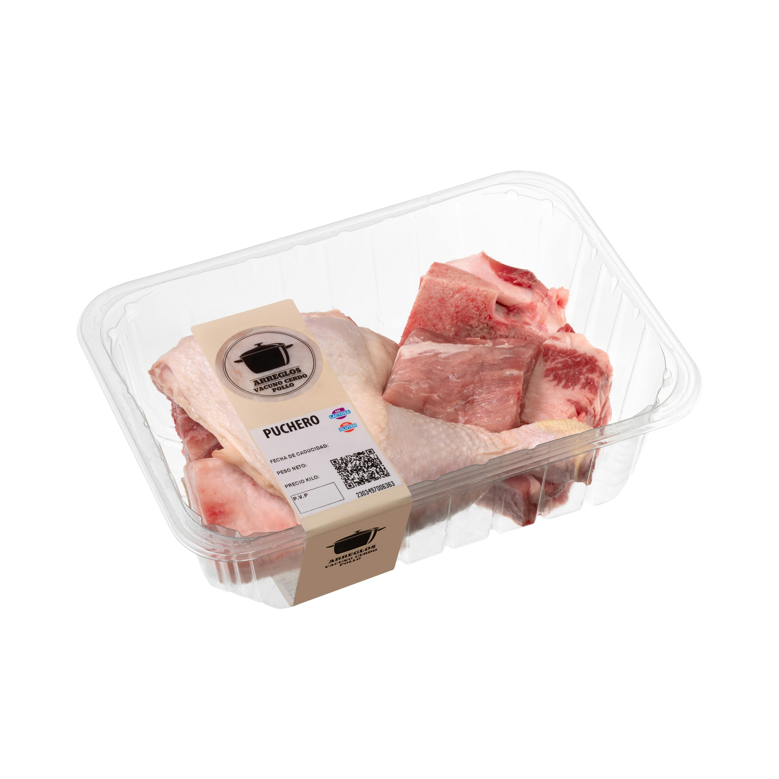 Arreglo para puchero vacuno, cerdo y pollo Arreglo para puchero vacuno