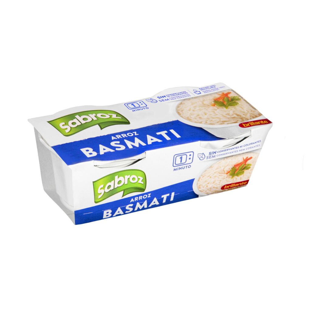 Arroz cocido basmati Sabroz Brillante