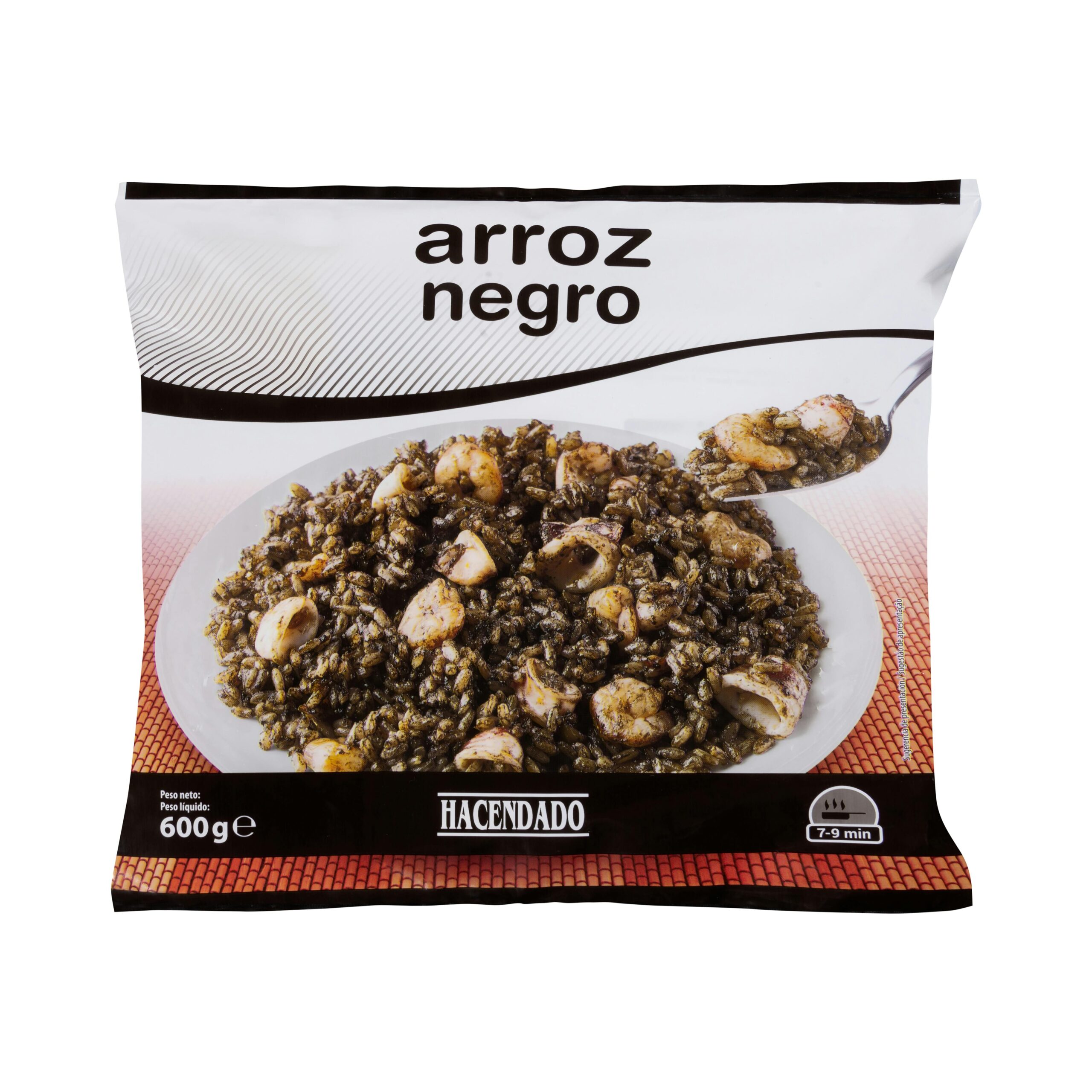 Arroz negro Hacendado ultracongelado Arroz negro Hacendado ultracongelado