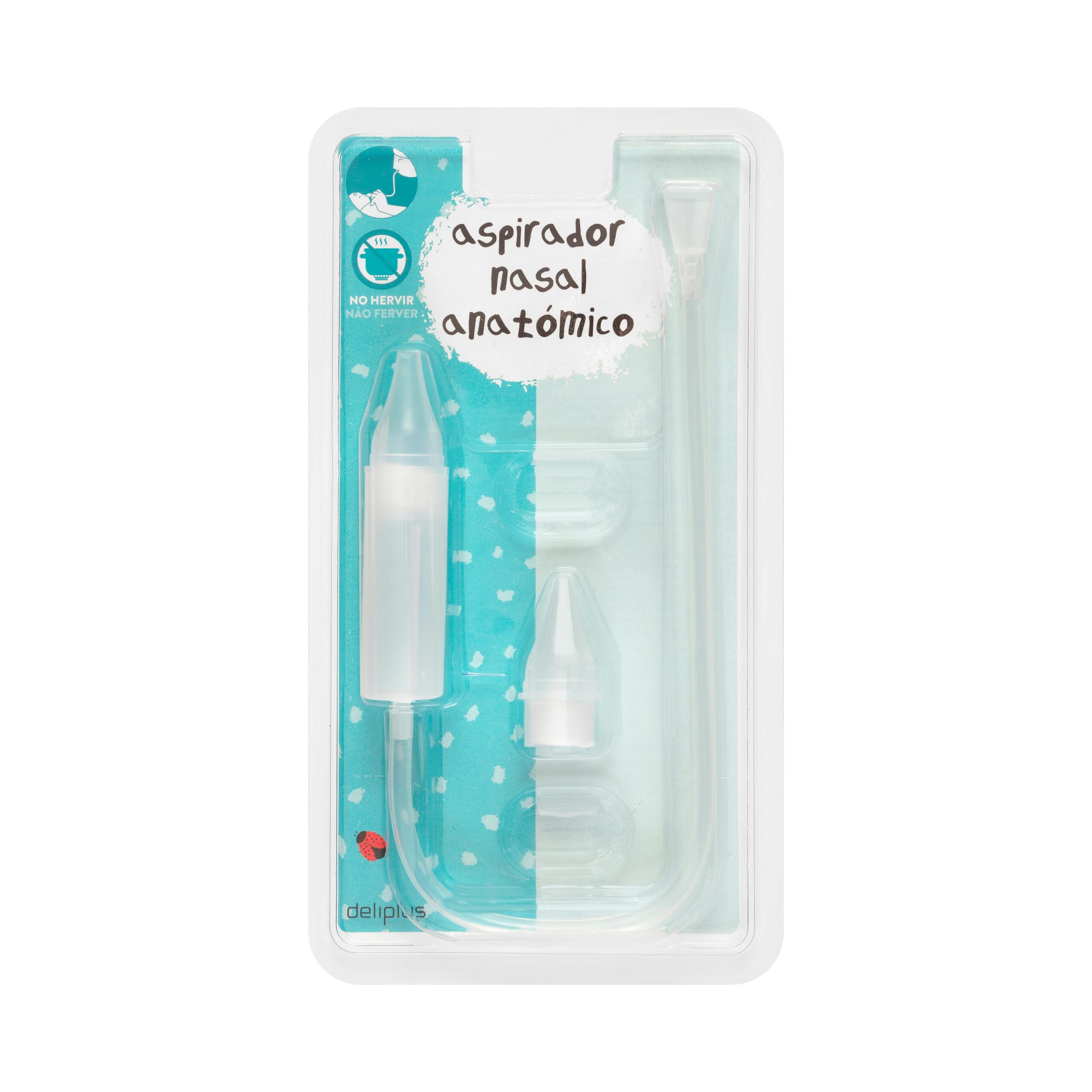 Aspirador nasal anatómico +0 meses Deliplus con filtro de recambio Aspirador nasal anatómico +0 meses Deliplus con filtro de recambio