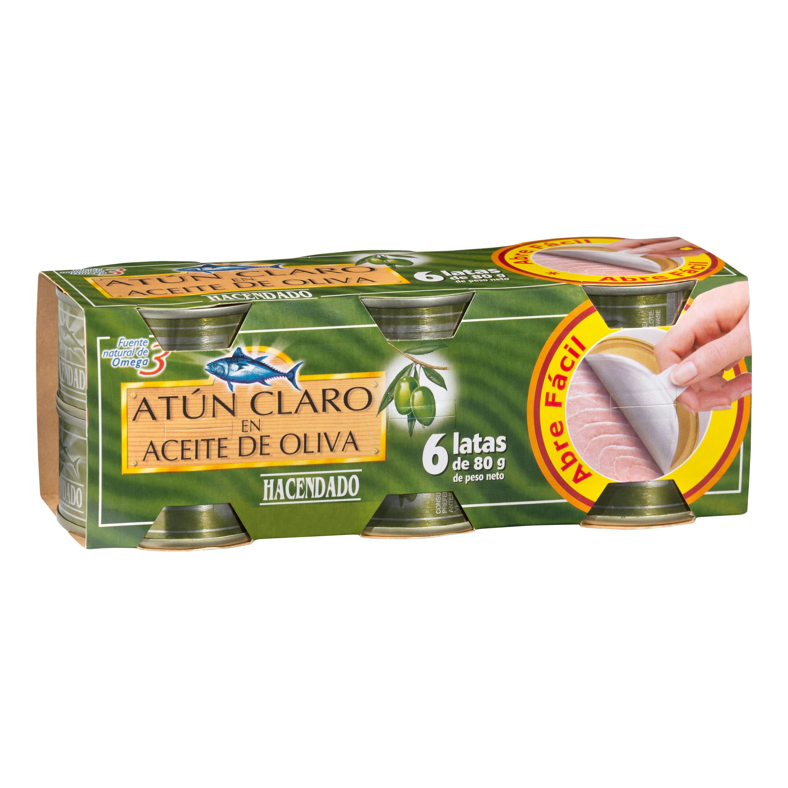 Atún claro en aceite de oliva Hacendado Mercadona