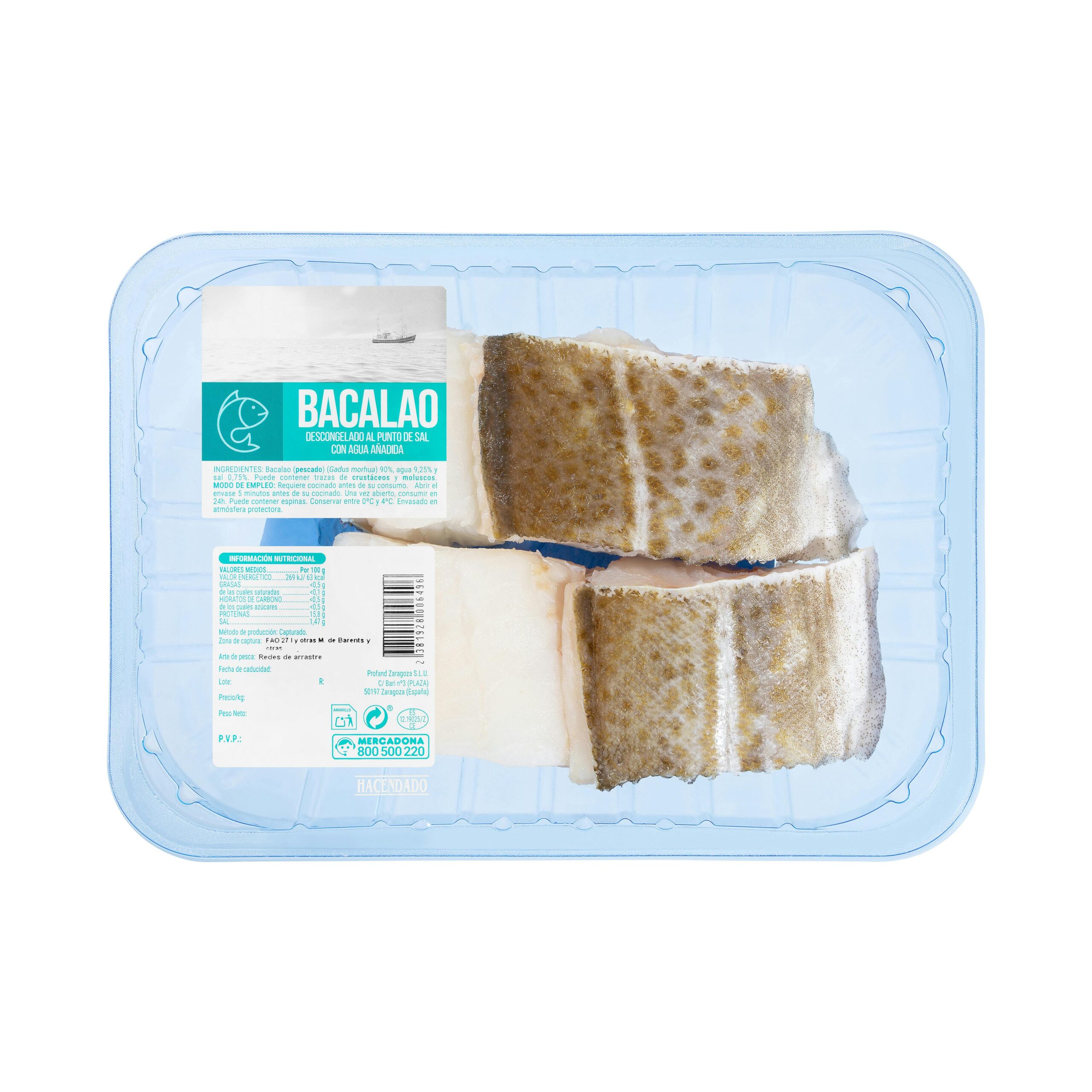 Bacalao al punto de sal con agua añadida Bacalao al punto de sal con agua añadida
