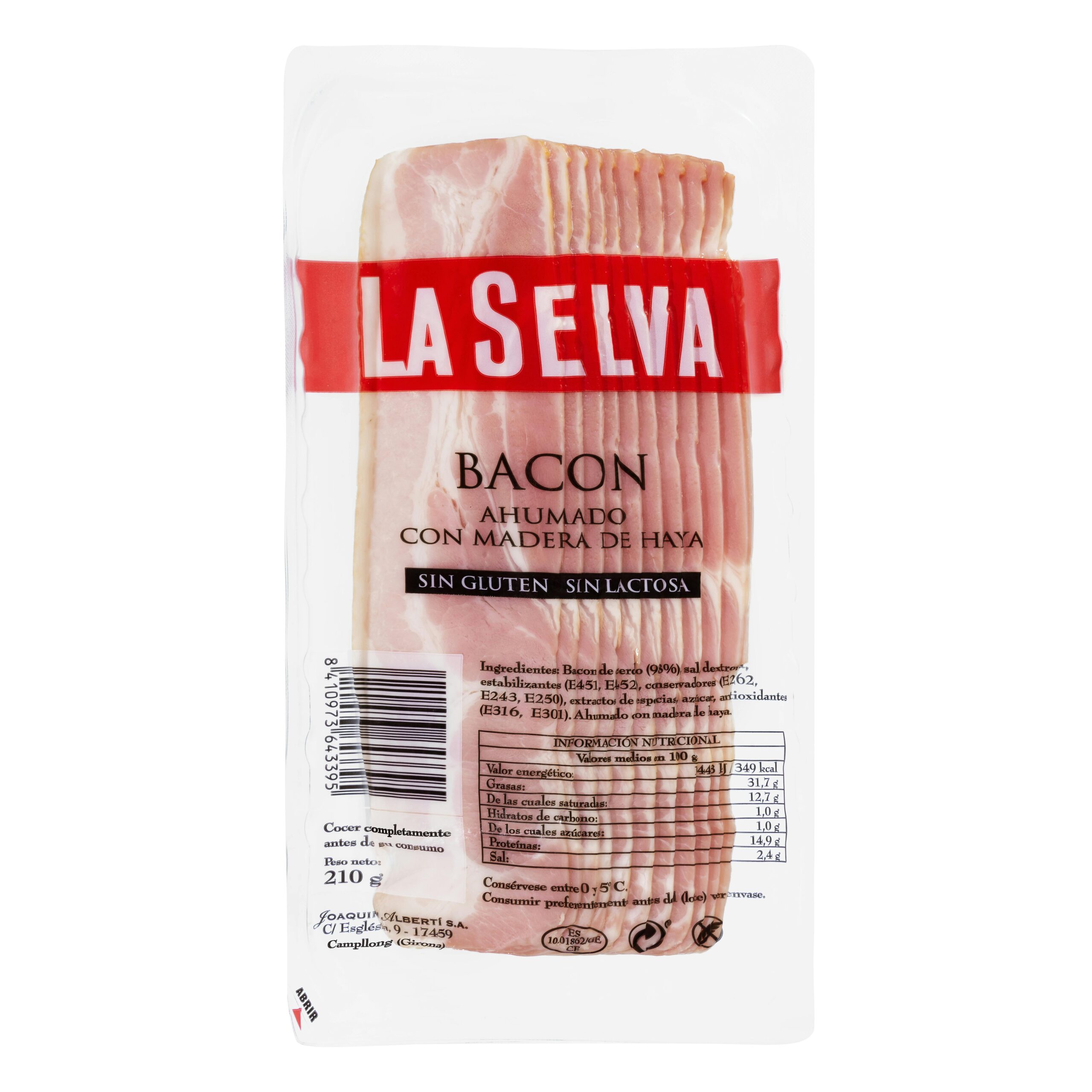 Bacón ahumado La Selva lonchas Mercadona