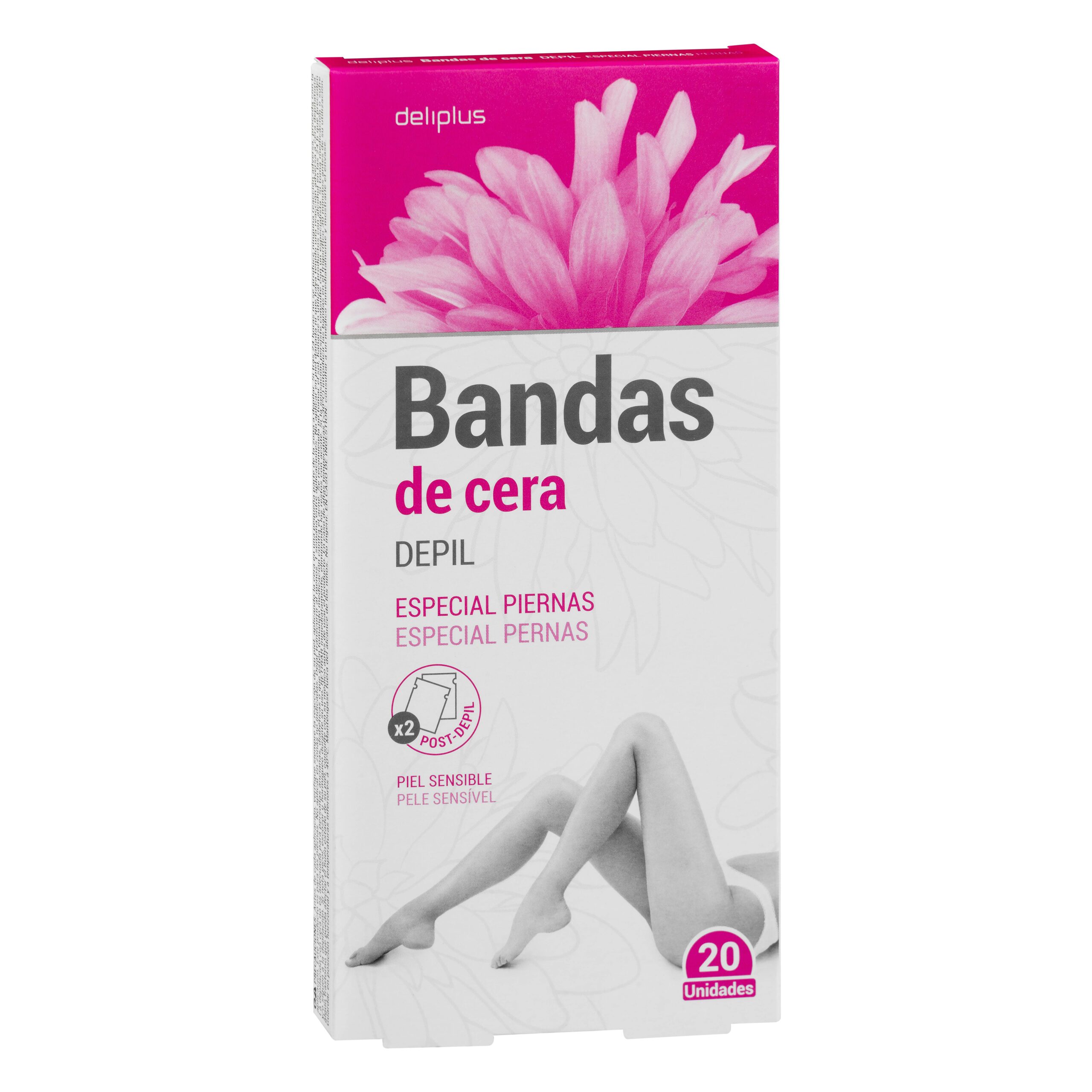 Bandas de cera especial piernas Deliplus piel sensible Bandas de cera especial piernas Deliplus piel sensible