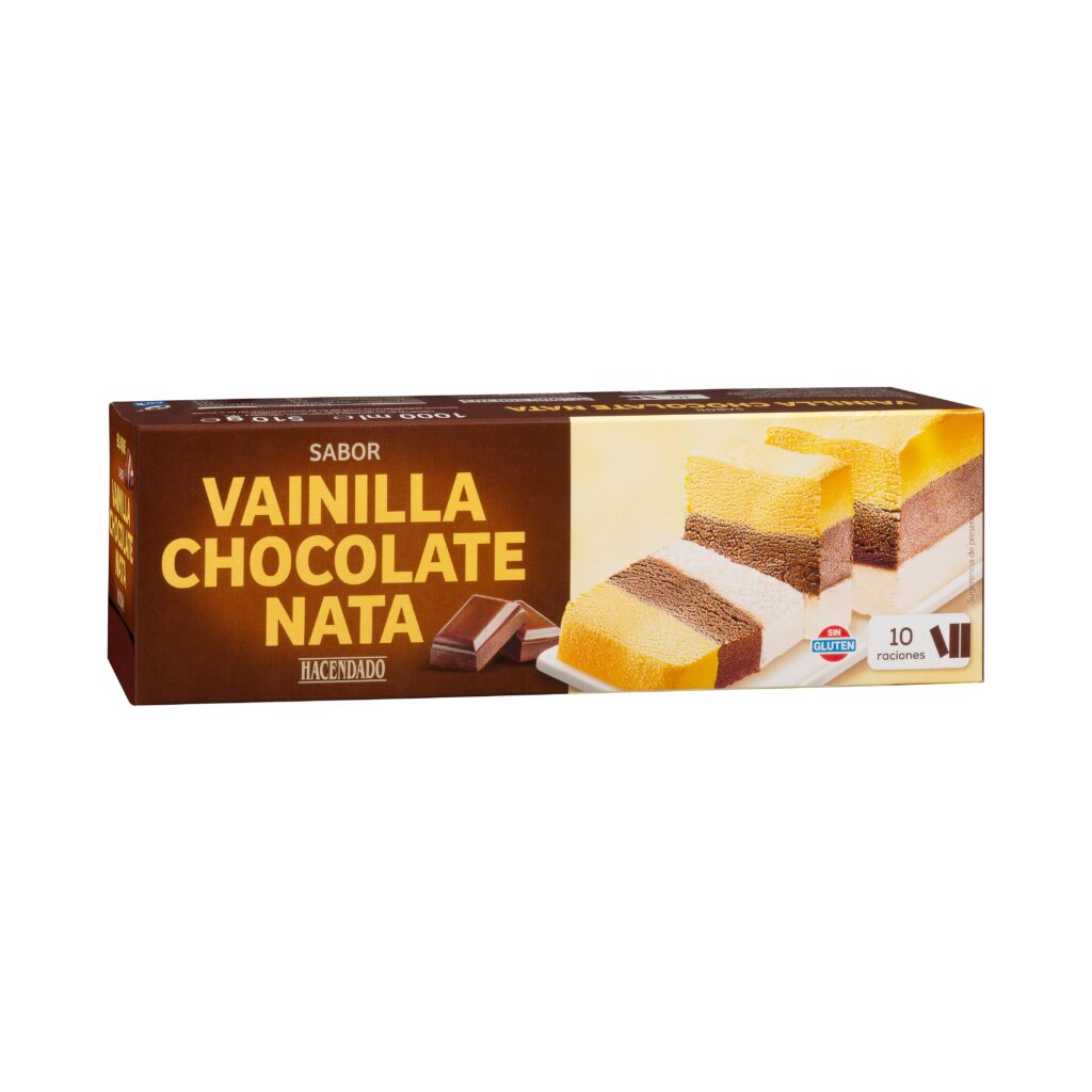 Barra de helado sabor vainilla
