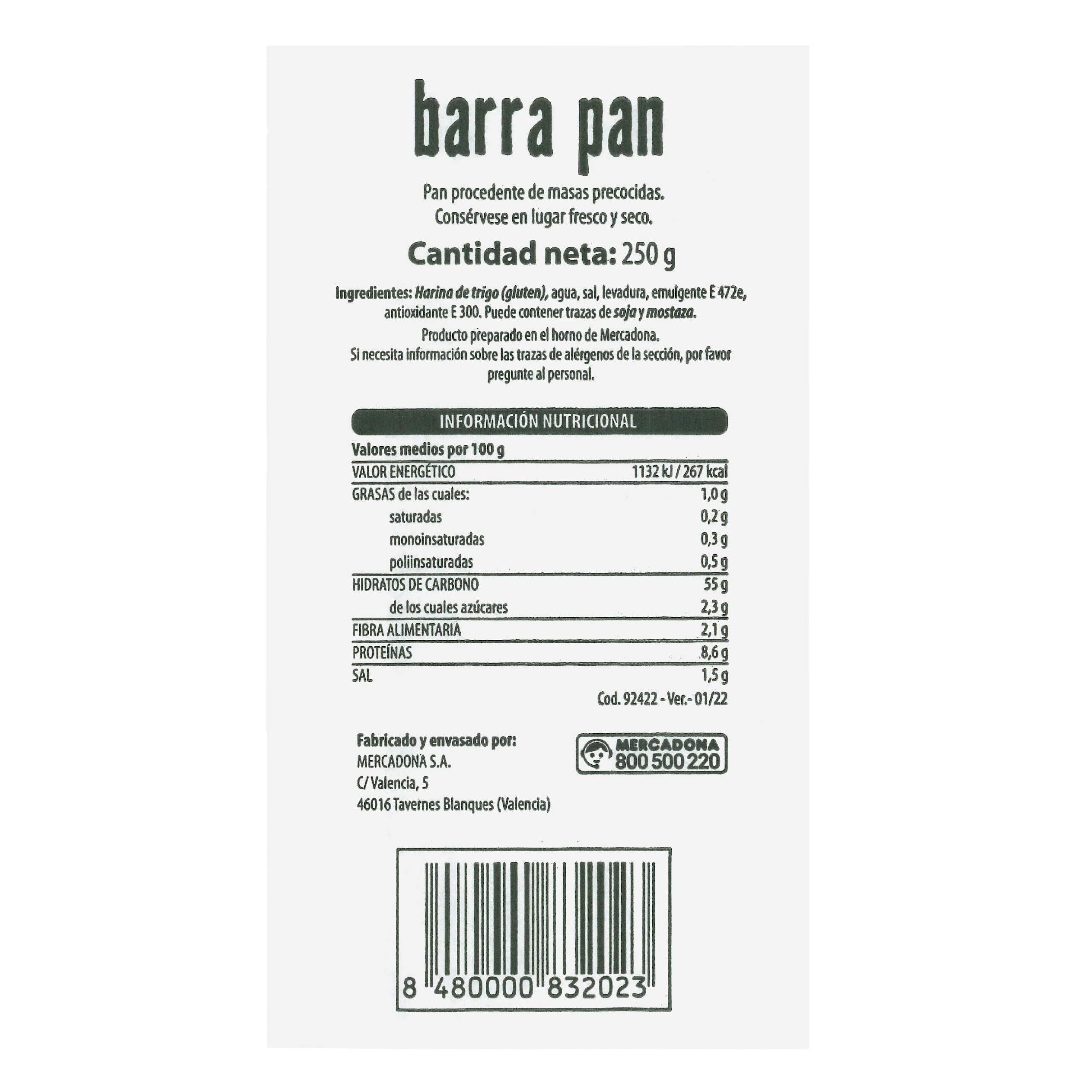 Etiqueta Barra de pan