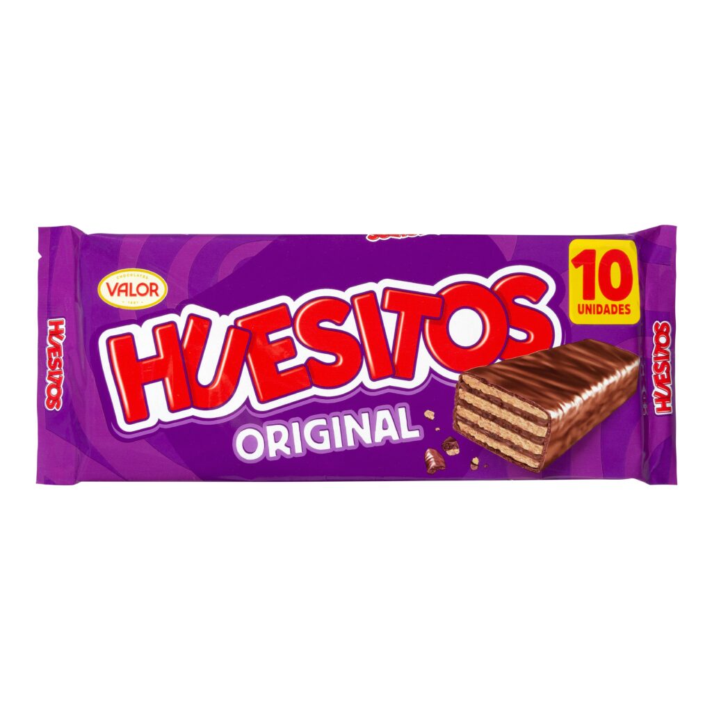 Barritas de barquillo Huesitos bañadas de chocolate con leche Valor