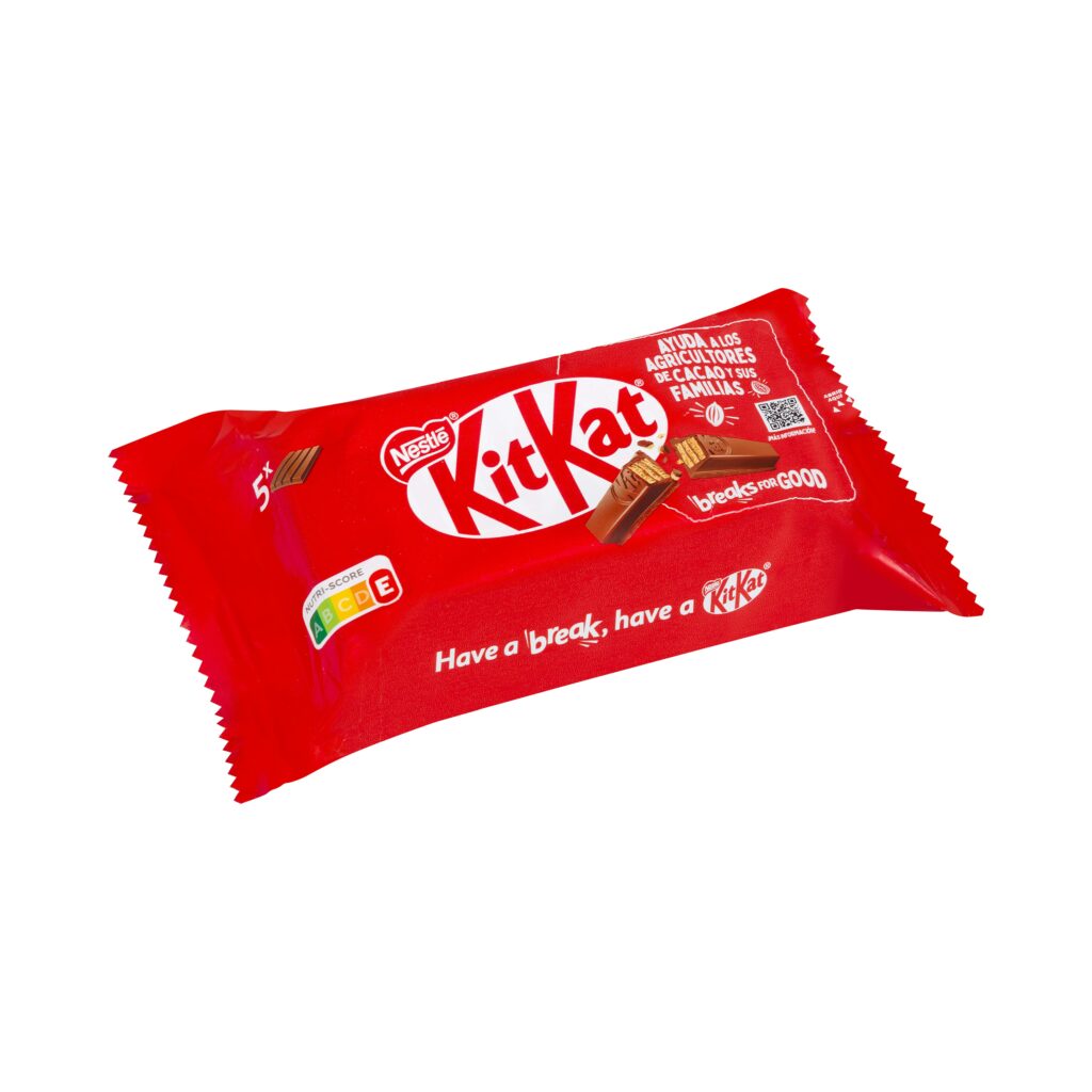 Barritas de barquillo Kit-Kat bañadas de chocolate con leche Nestlé