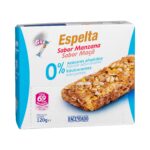 Barritas de espelta Hacendado sabor manzana 0% azúcares añadidos Barritas de espelta Hacendado sabor manzana 0% azúcares añadidos