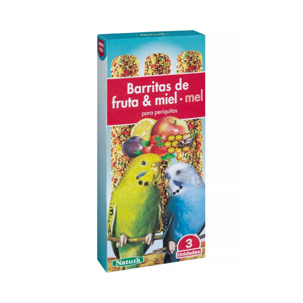 Barritas de fruta y miel para periquitos Natura