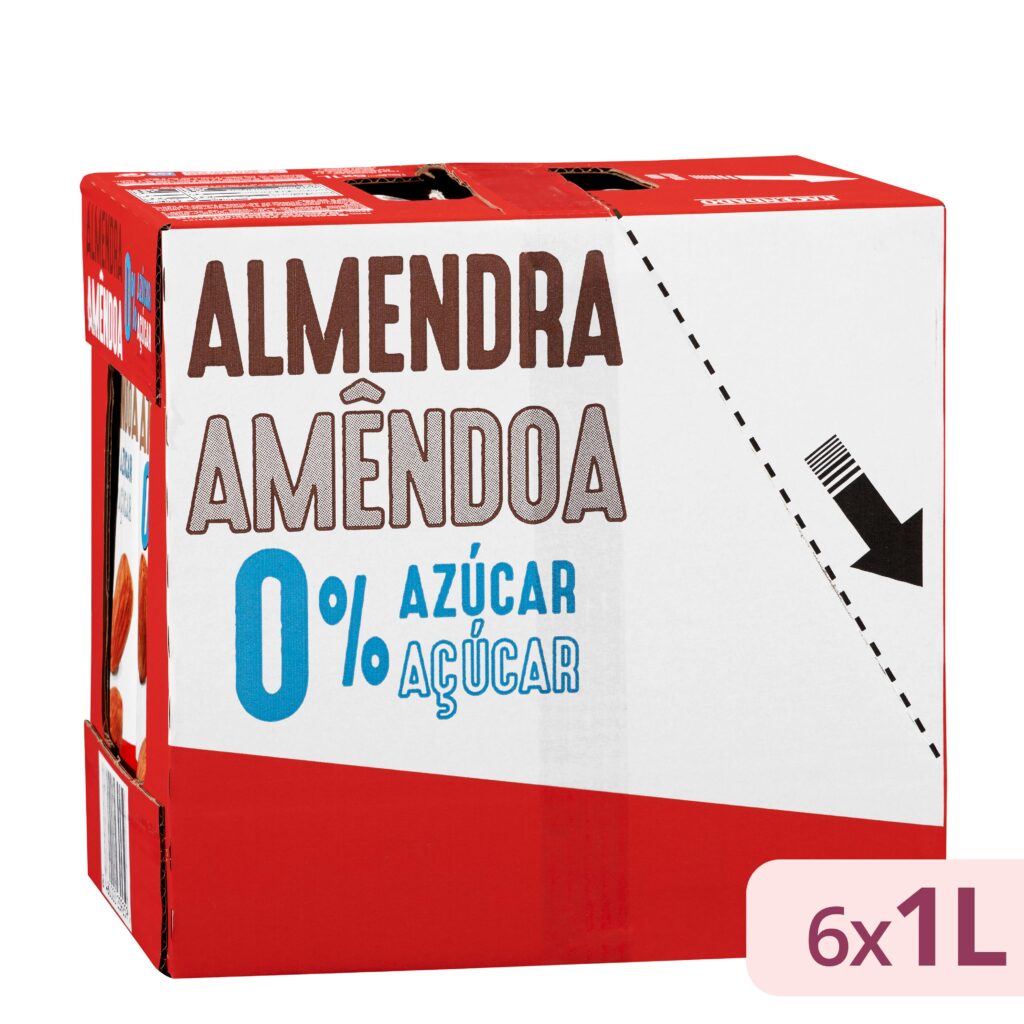 Bebida de almendras zero Hacendado sin azúcares y sin edulcorantes añadidos