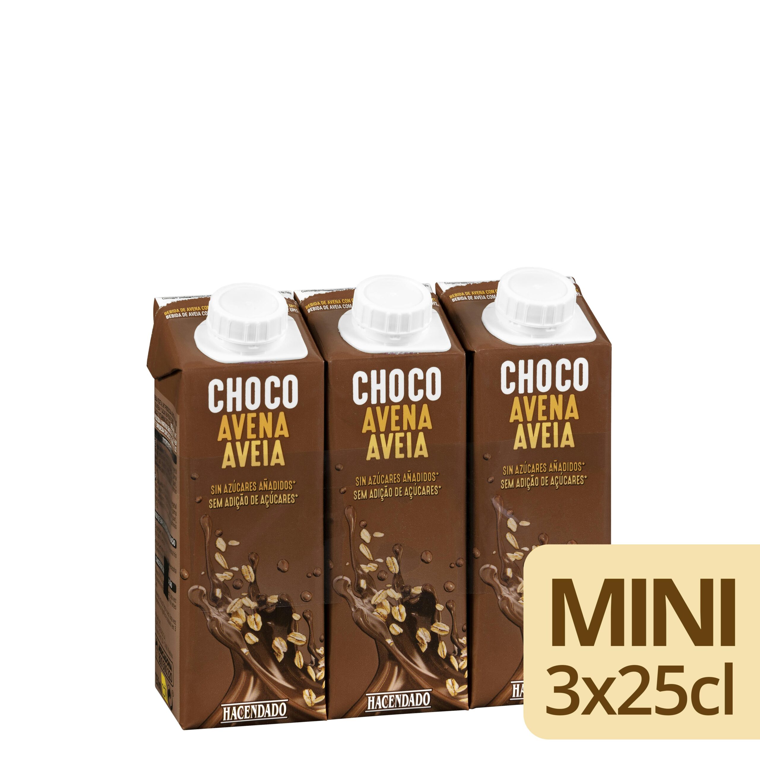 Etiqueta Bebida de avena con chocolate sin azúcares añadidos Hacendado
