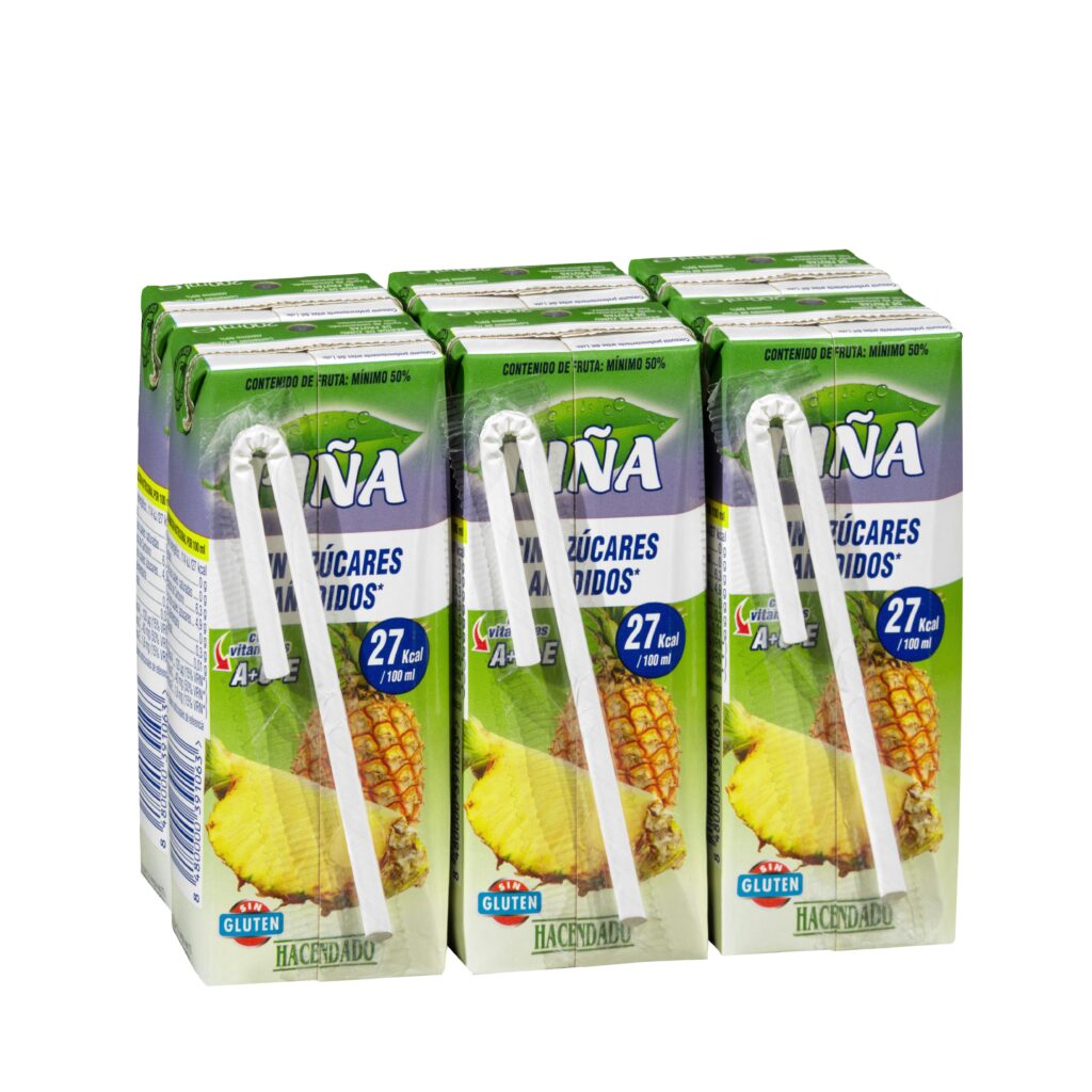 Bebida de piña Hacendado sin azúcares añadidos