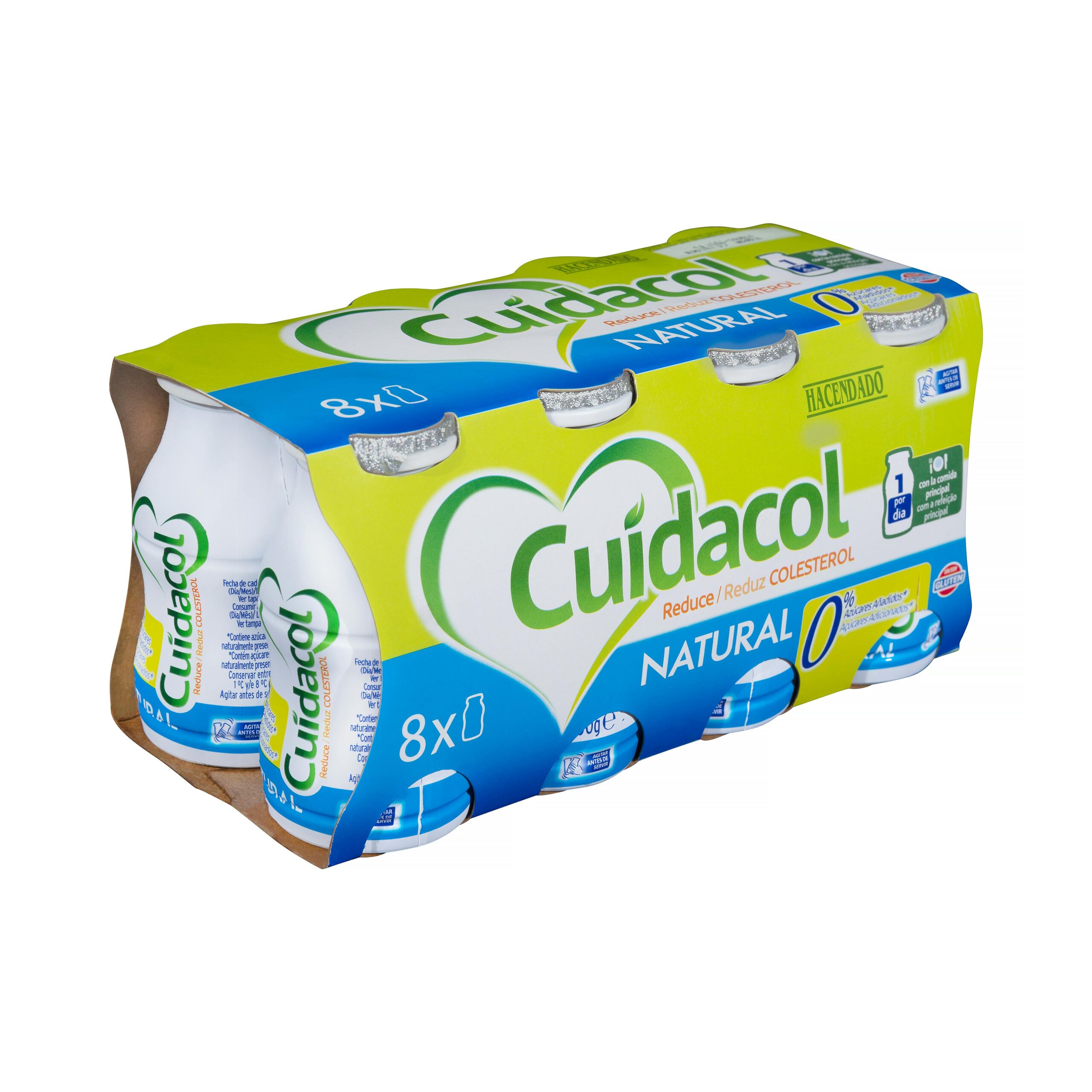 Bebida láctea natural Cuidacol 0% azúcares añadidos Hacendado Mercadona