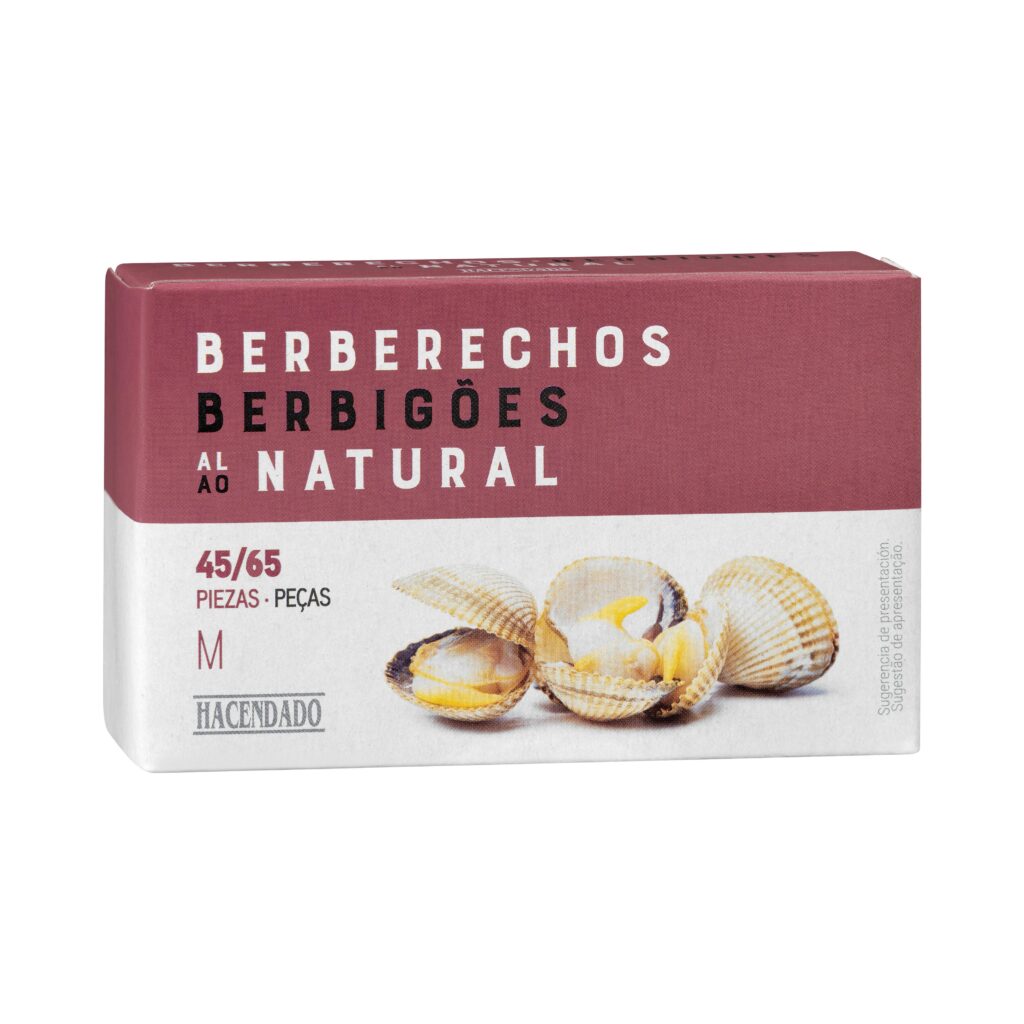 Berberechos al natural M Hacendado 45-65 piezas