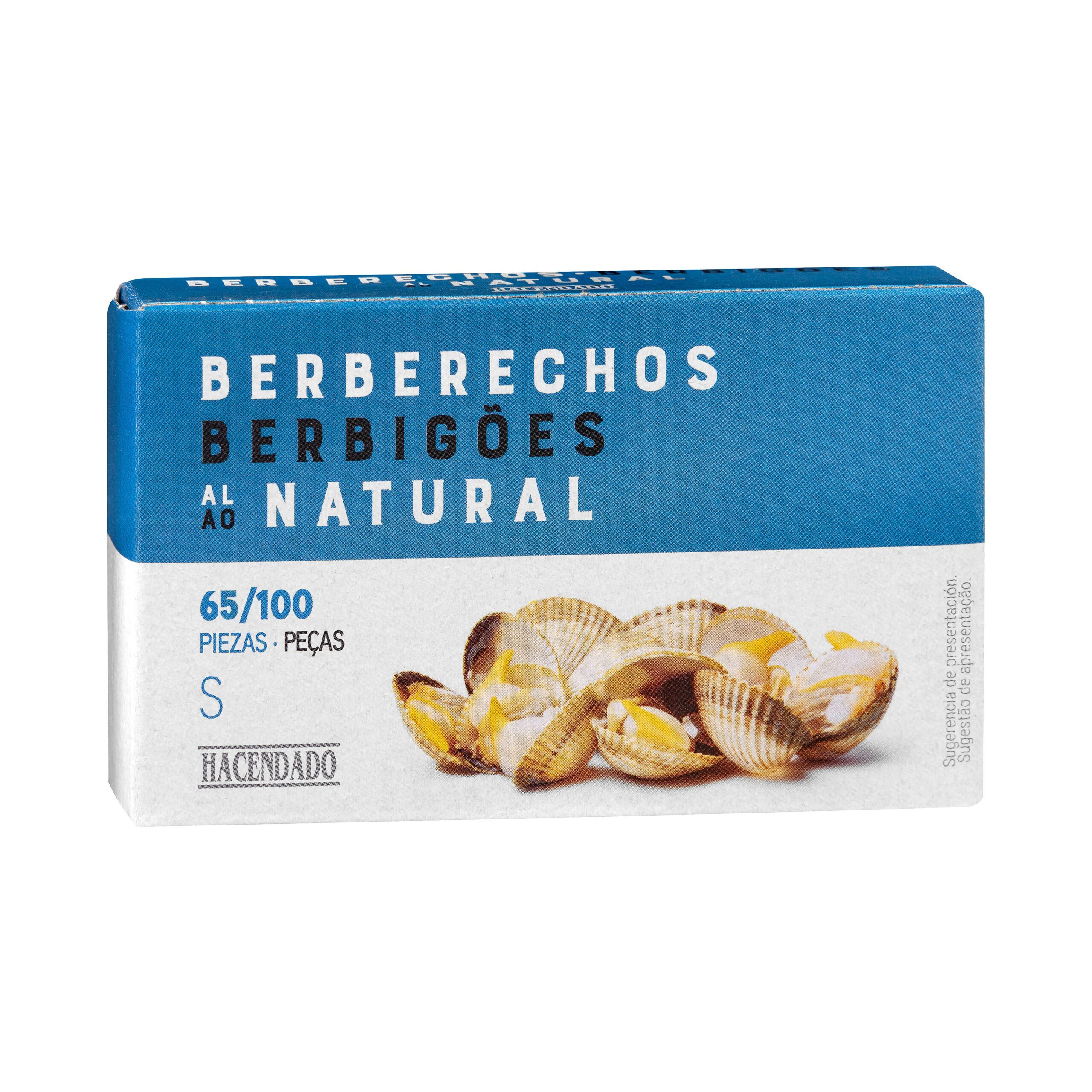 Berberechos al natural S Hacendado 65-100 piezas Mercadona