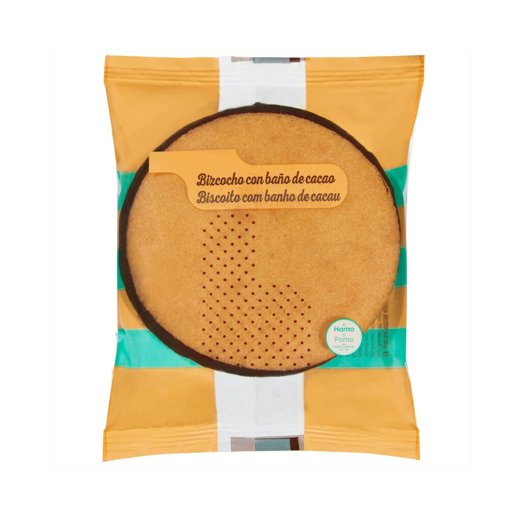 Bizcocho con baño de cacao Hacendado