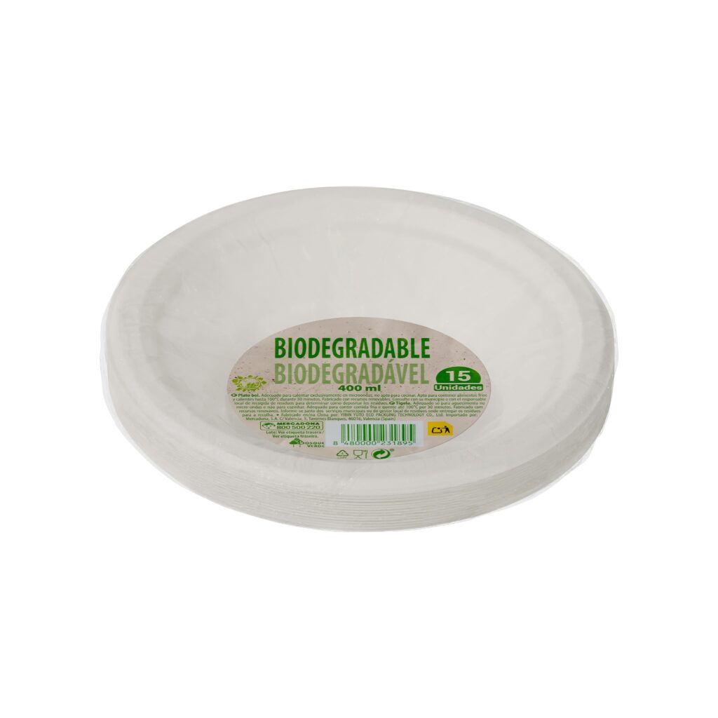 Bol biodegradable Bosque Verde 400 ml