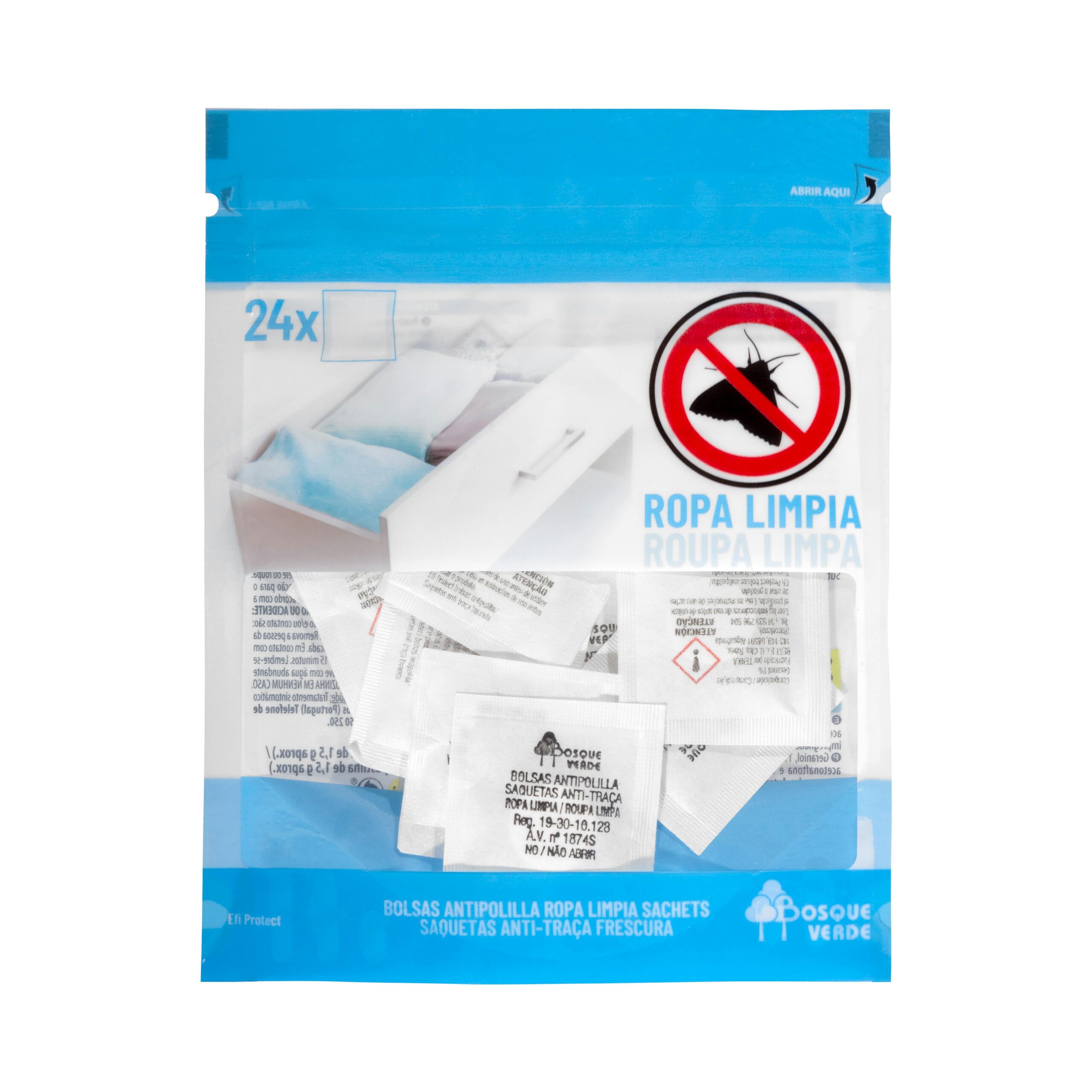 Bolsitas antipolillas Ropa Limpia Bosque Verde Mercadona