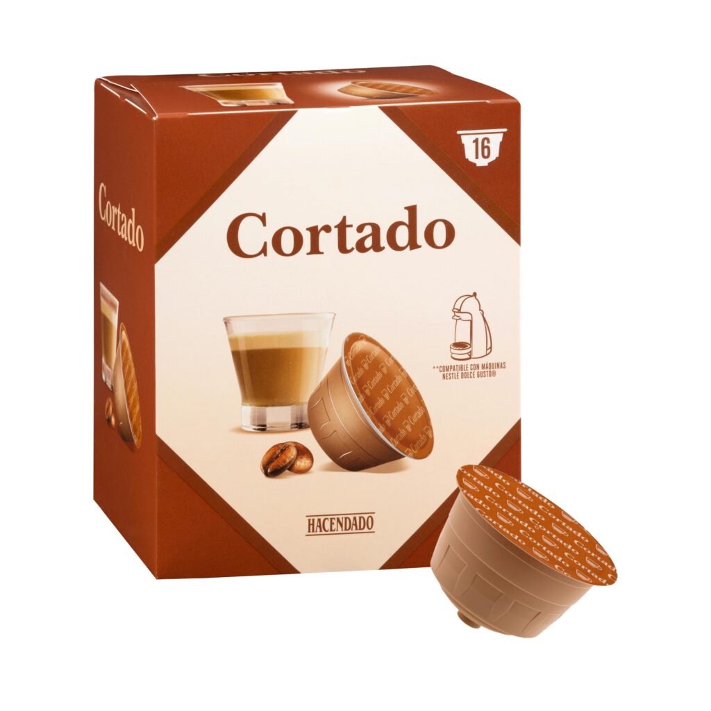 Café cortado en cápsula Hacendado compatibles máquinas Dolce gusto