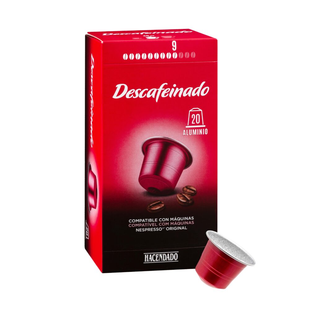 Café en cápsula descafeinado Hacendado compatibles máquinas Nespresso