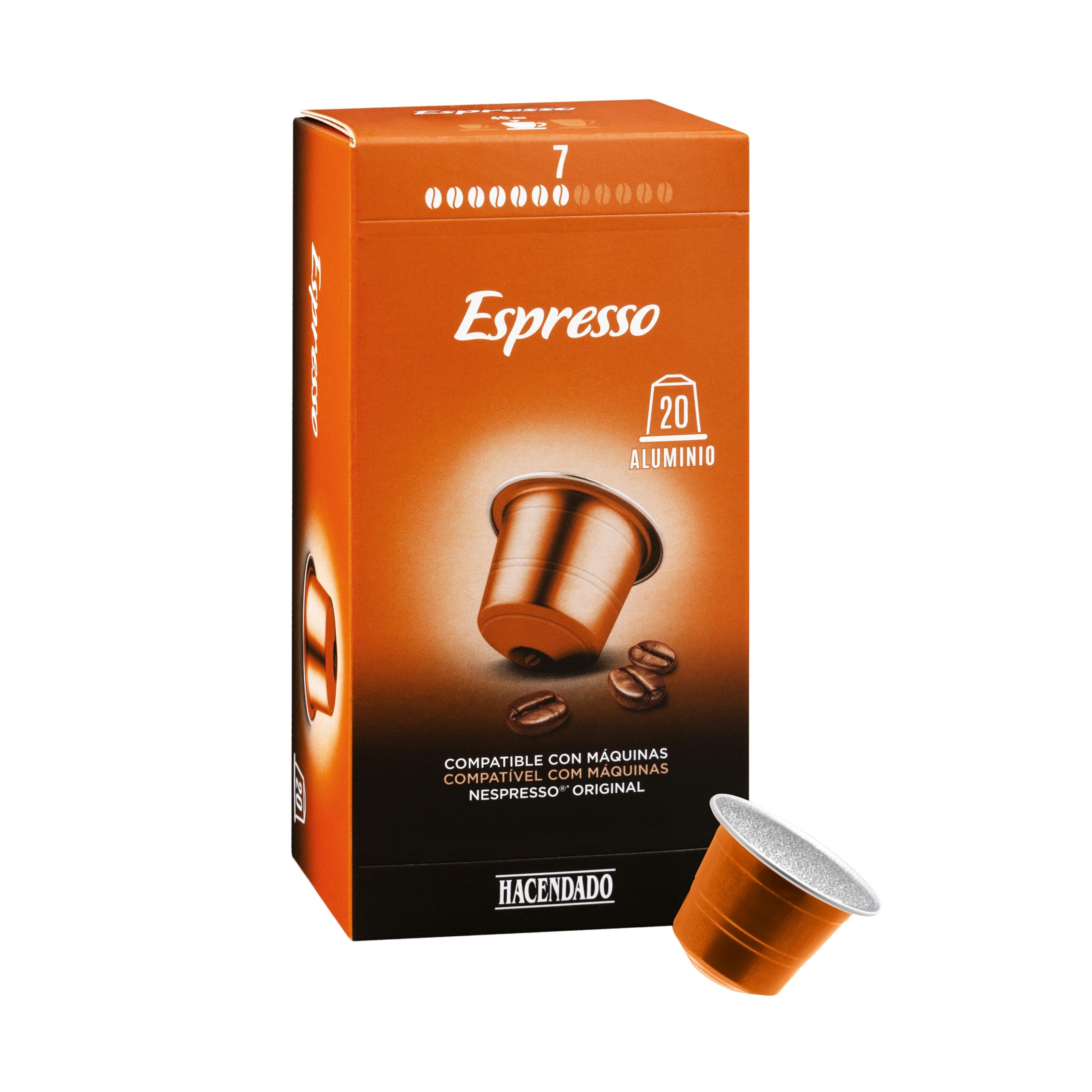 Café en cápsula espresso Hacendado compatibles máquinas Nespresso Mercadona