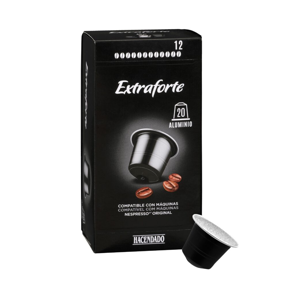 Café en cápsula extra fuerte Hacendado compatibles máquinas Nespresso