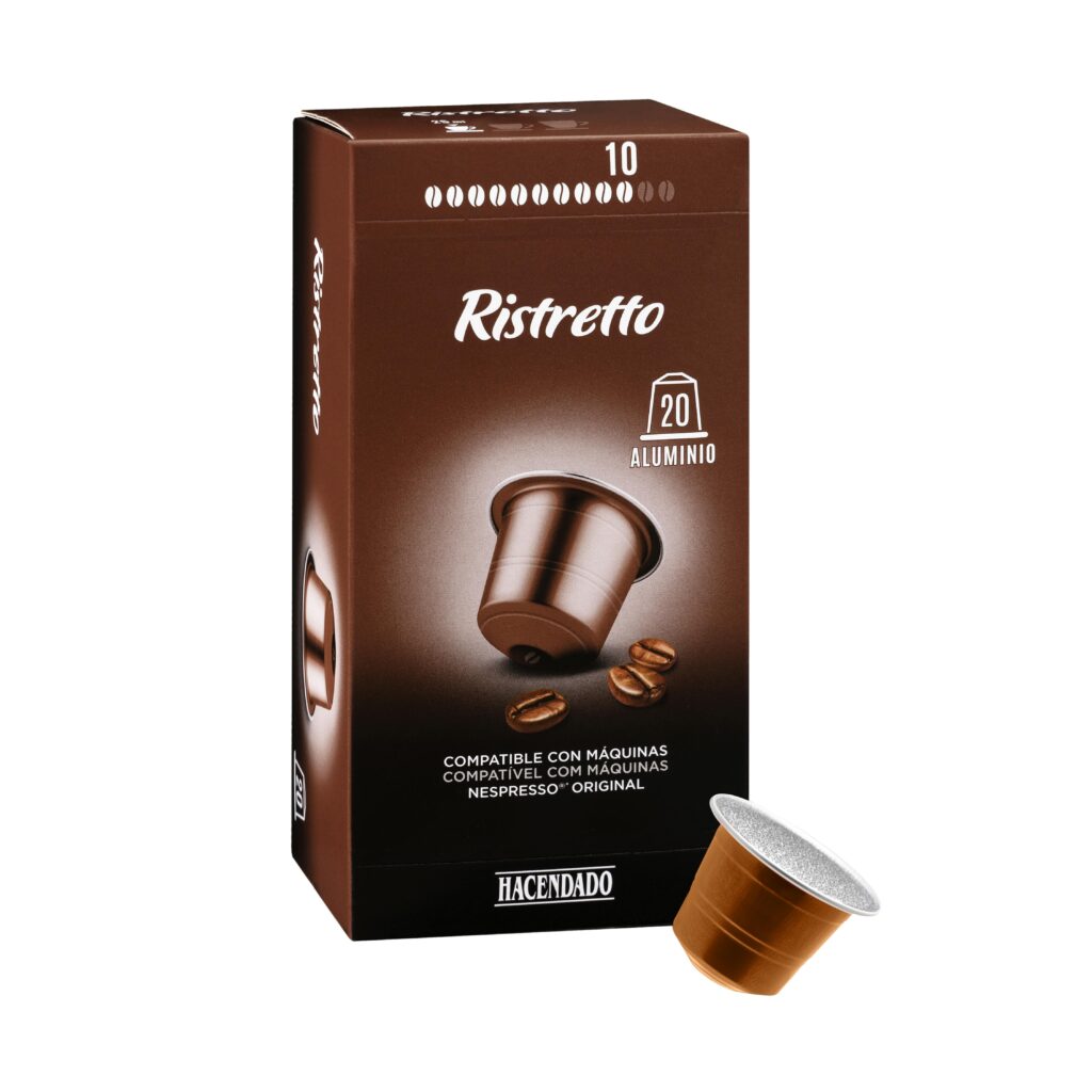 Café en cápsula ristretto Hacendado compatibles máquinas Nespresso
