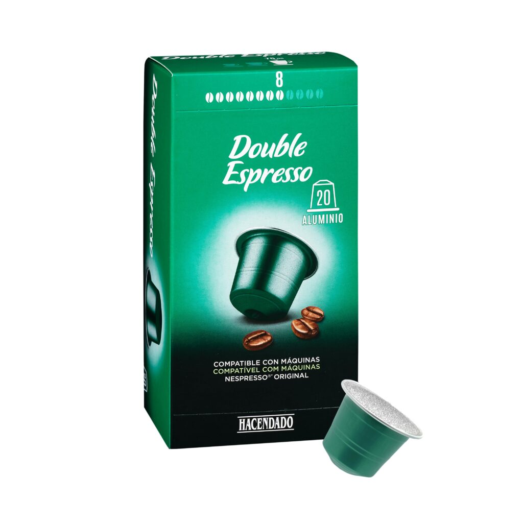 Café en cápsulas doble espresso Hacendado compatibles máquinas Nespresso