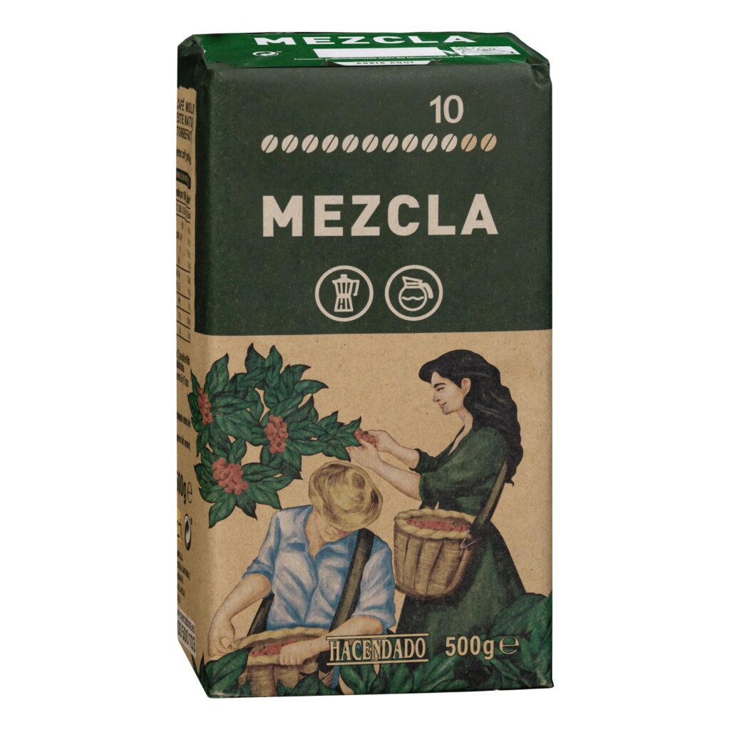 Café molido mezcla fuerte Hacendado