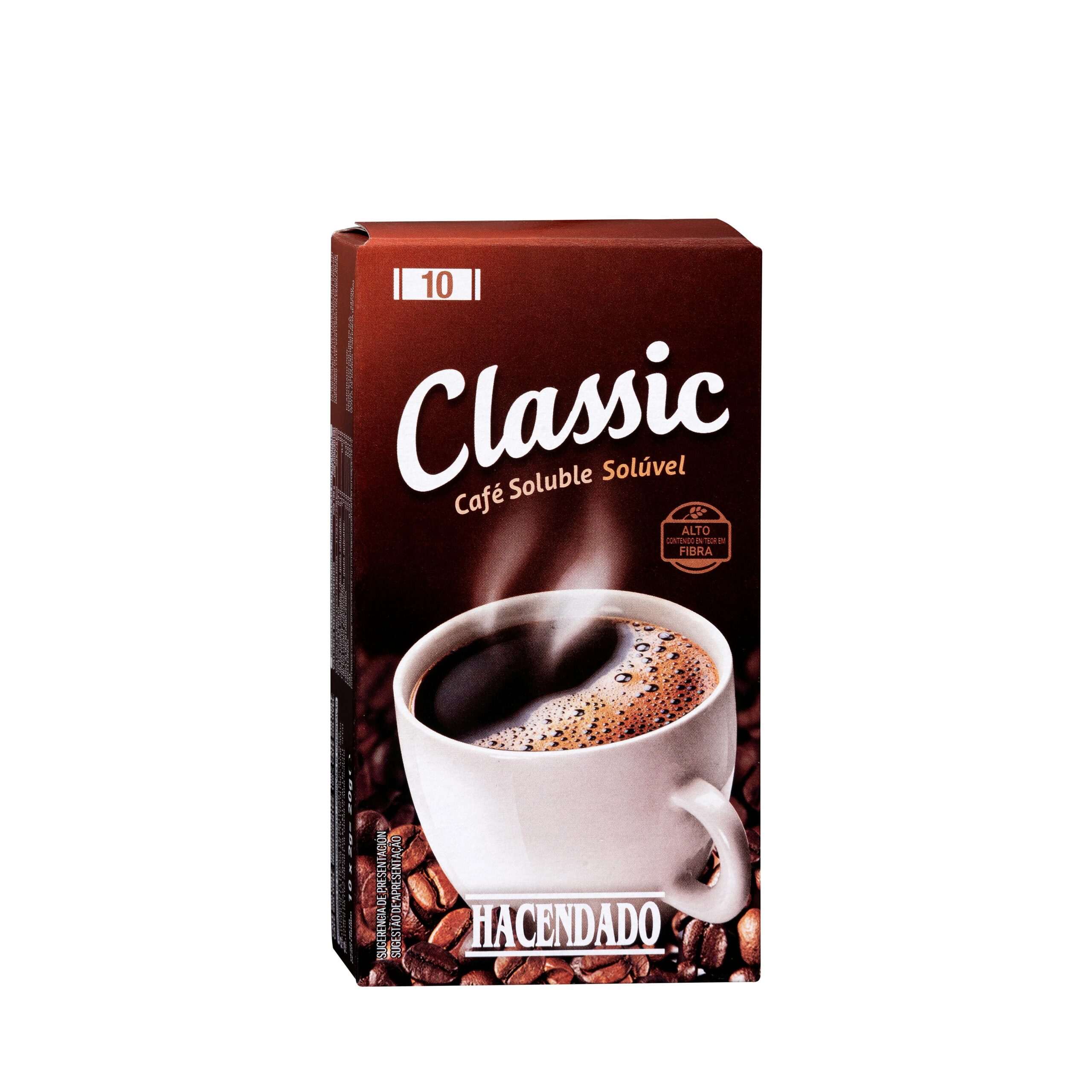 Café soluble clásico Hacendado en sobres Mercadona