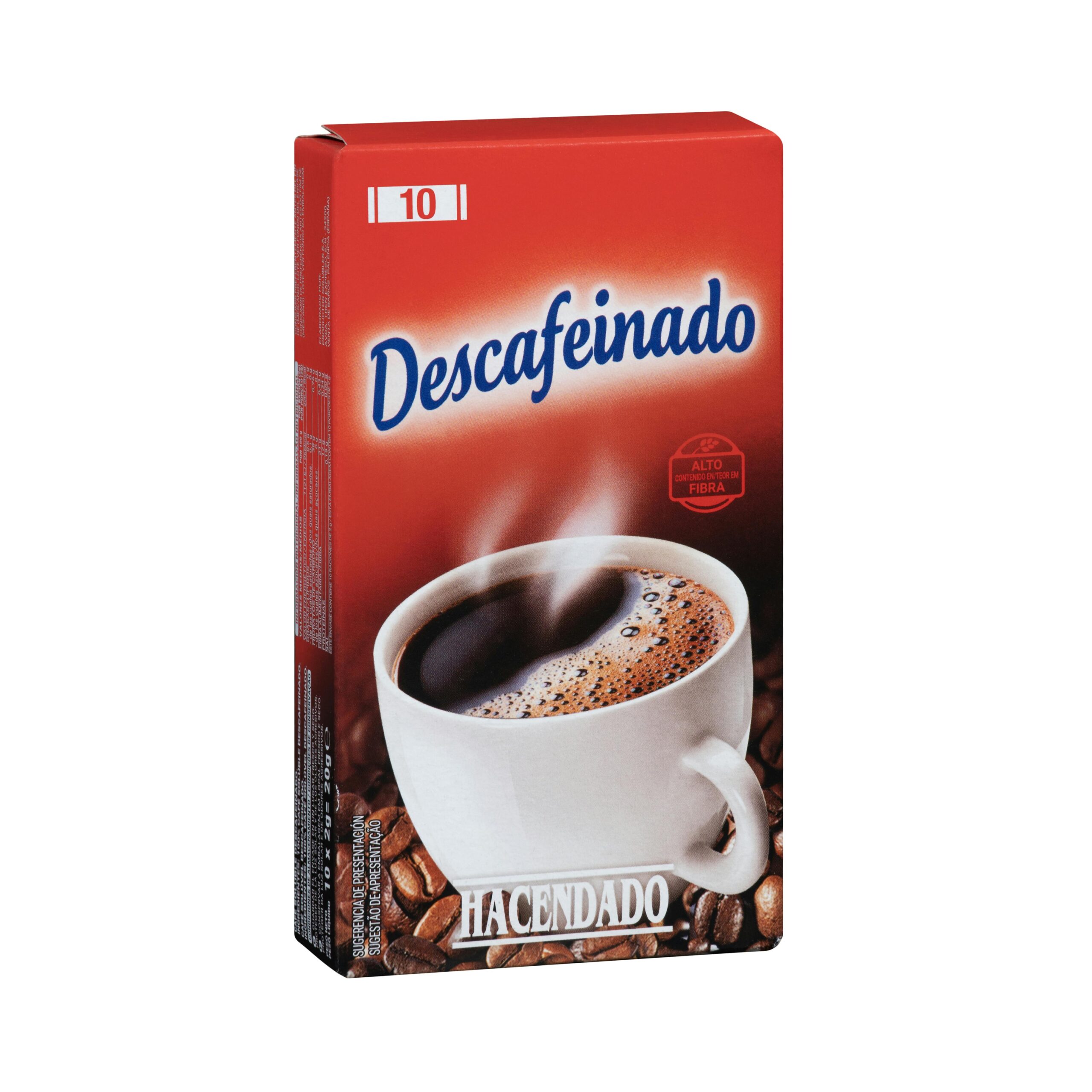 Café soluble en sobres descafeinado Hacendado Mercadona
