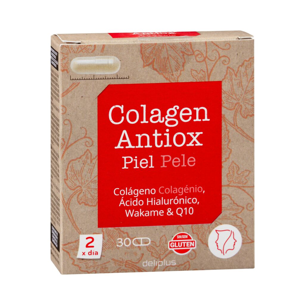 Cápsulas Colagen Antiox piel Deliplus contiene colágeno