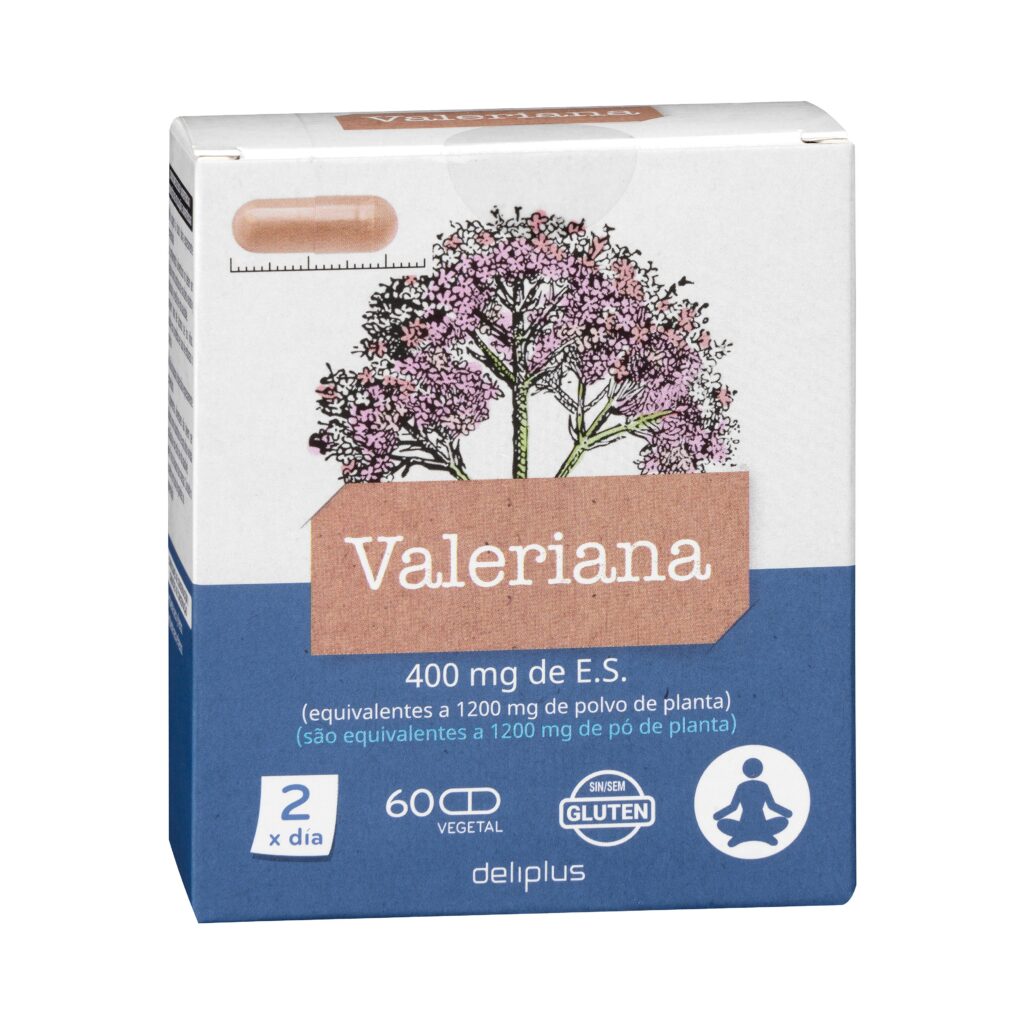 Cápsulas Valeriana Deliplus elaborado a base de especies vegetales