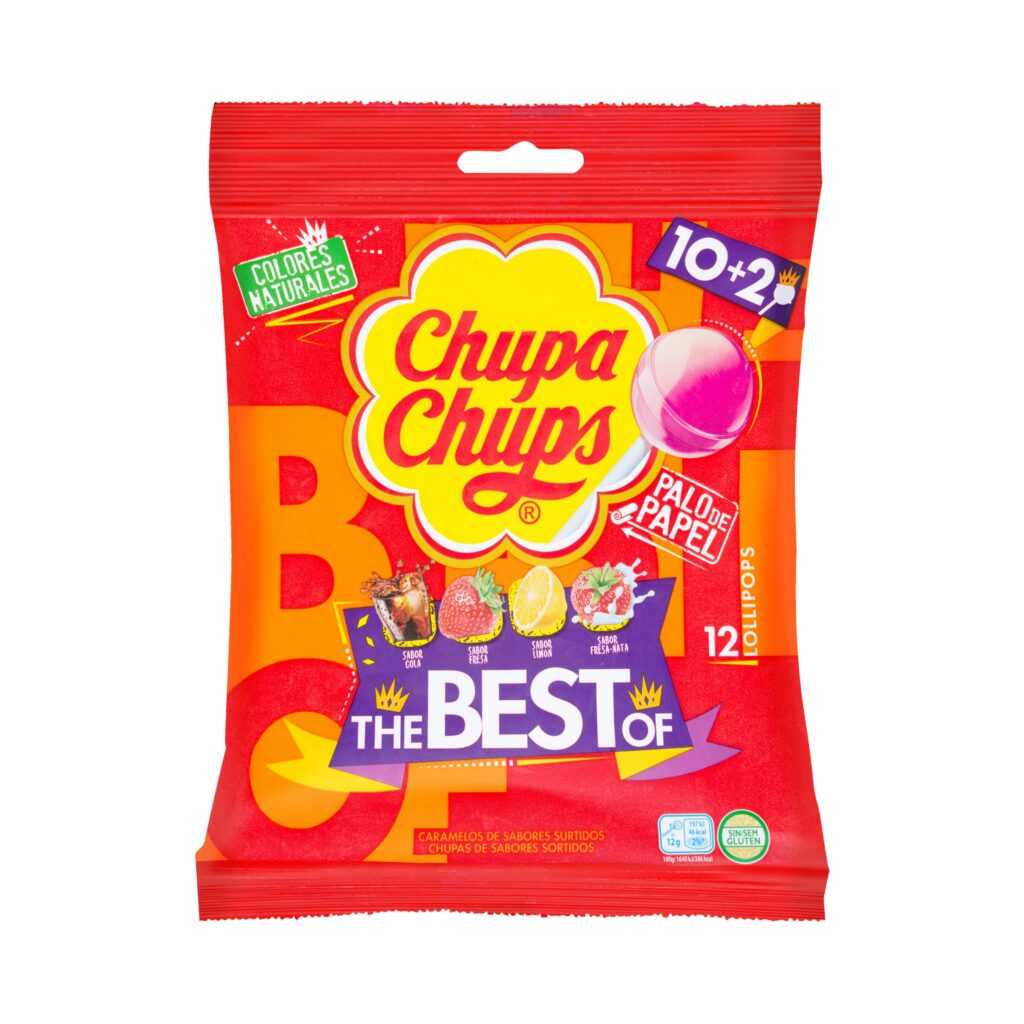 Caramelos con palo 4 sabores Chupa Chups limón
